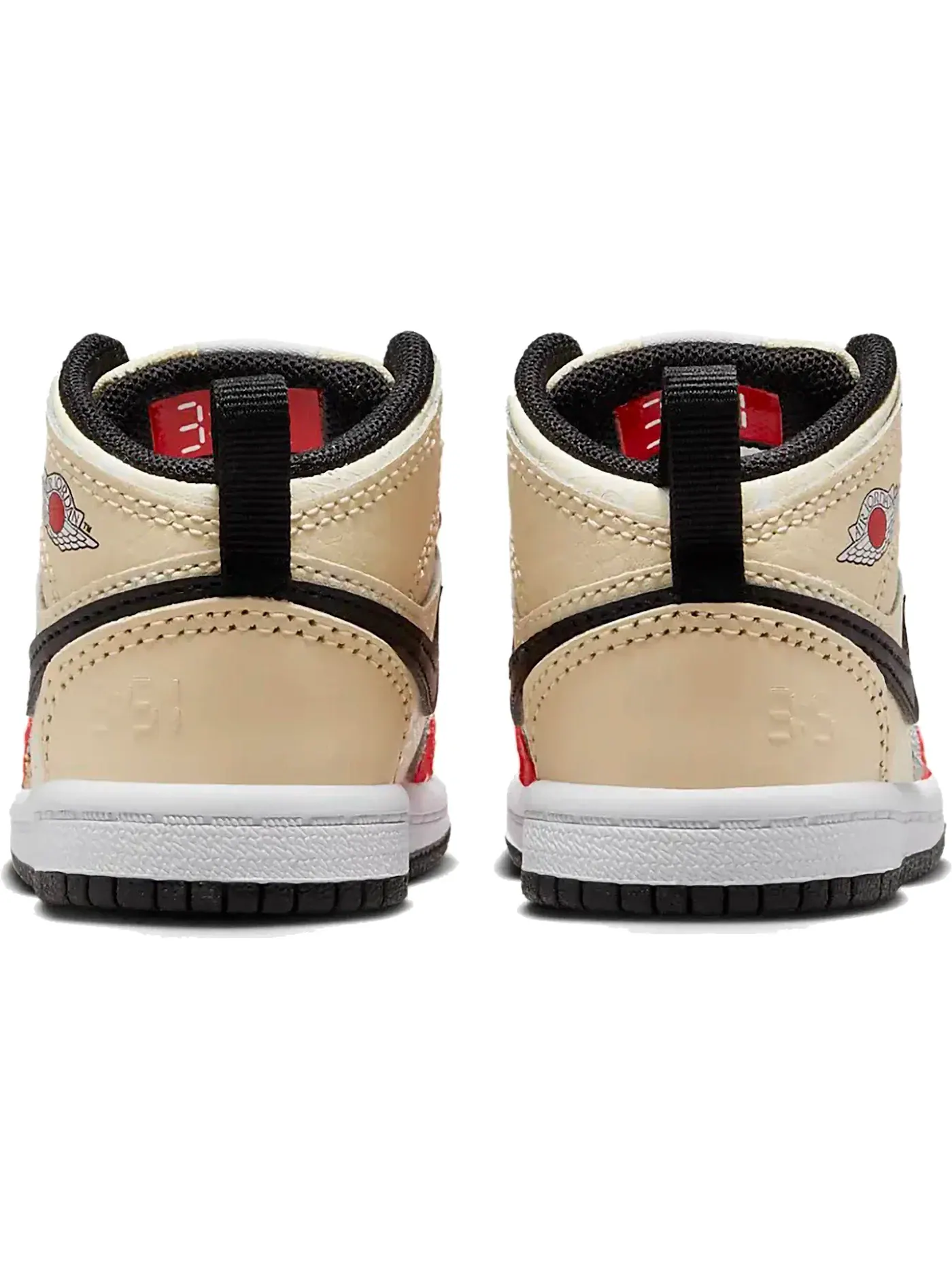 Детские кроссовки Lifestyle с принтом Jordan 1 Mid SS Jordan — изображение 2 из 2, черный/белый/красный
