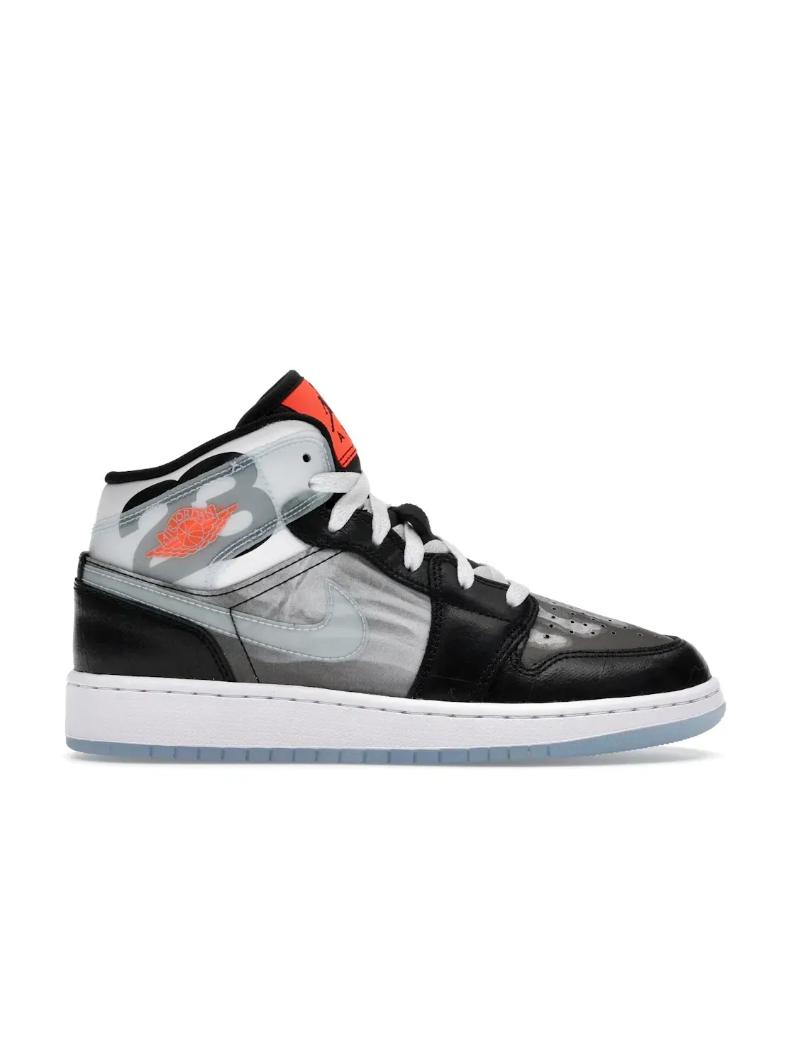 Детские кроссовки Lifestyle с принтом Jordan 1 Mid SS X-Ray Jordan — изображение 1 из 4, черный/синий--белый