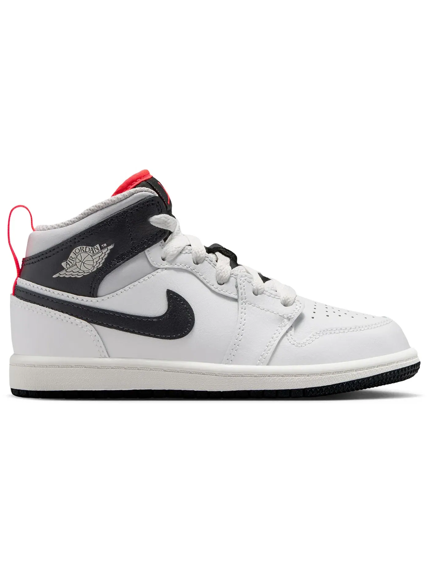 Детские кроссовки Lifestyle с высоким берцем Jordan 1 Mid Jordan — изображение 1 из 1, белый//серый/черный