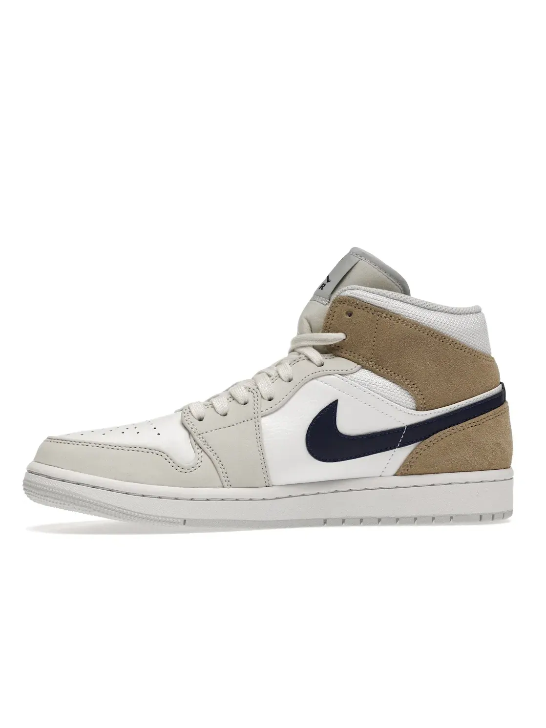 Мужские кроссовки из замши с длинным рукавом Jordan 1 Mid Jordan — изображение 3 из 4, белый/красный/хаки/синий
