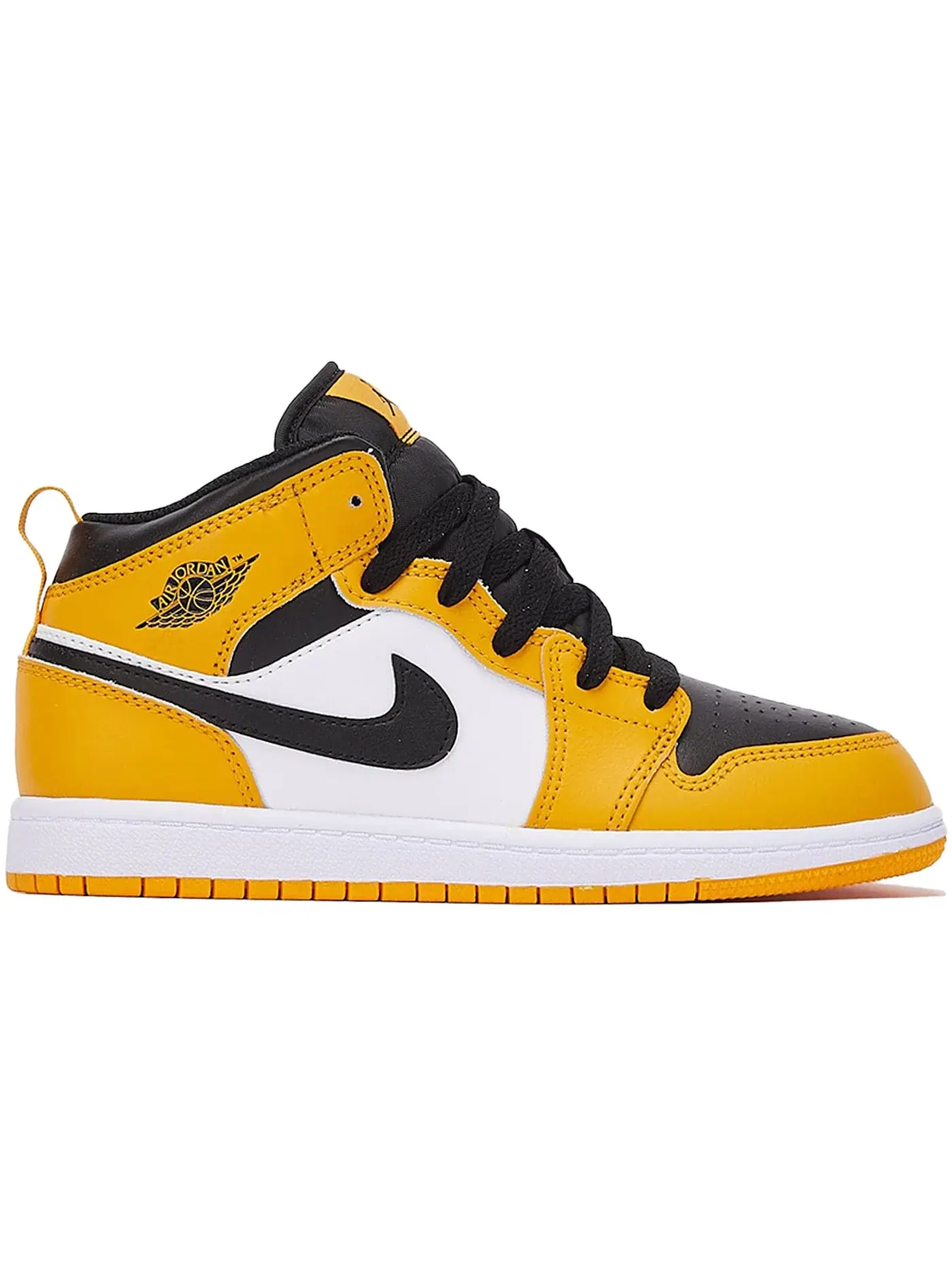Детские кроссовки с высоким берцем Jordan 1 Mid Taxi Jordan — изображение 1 из 1, белый-черный