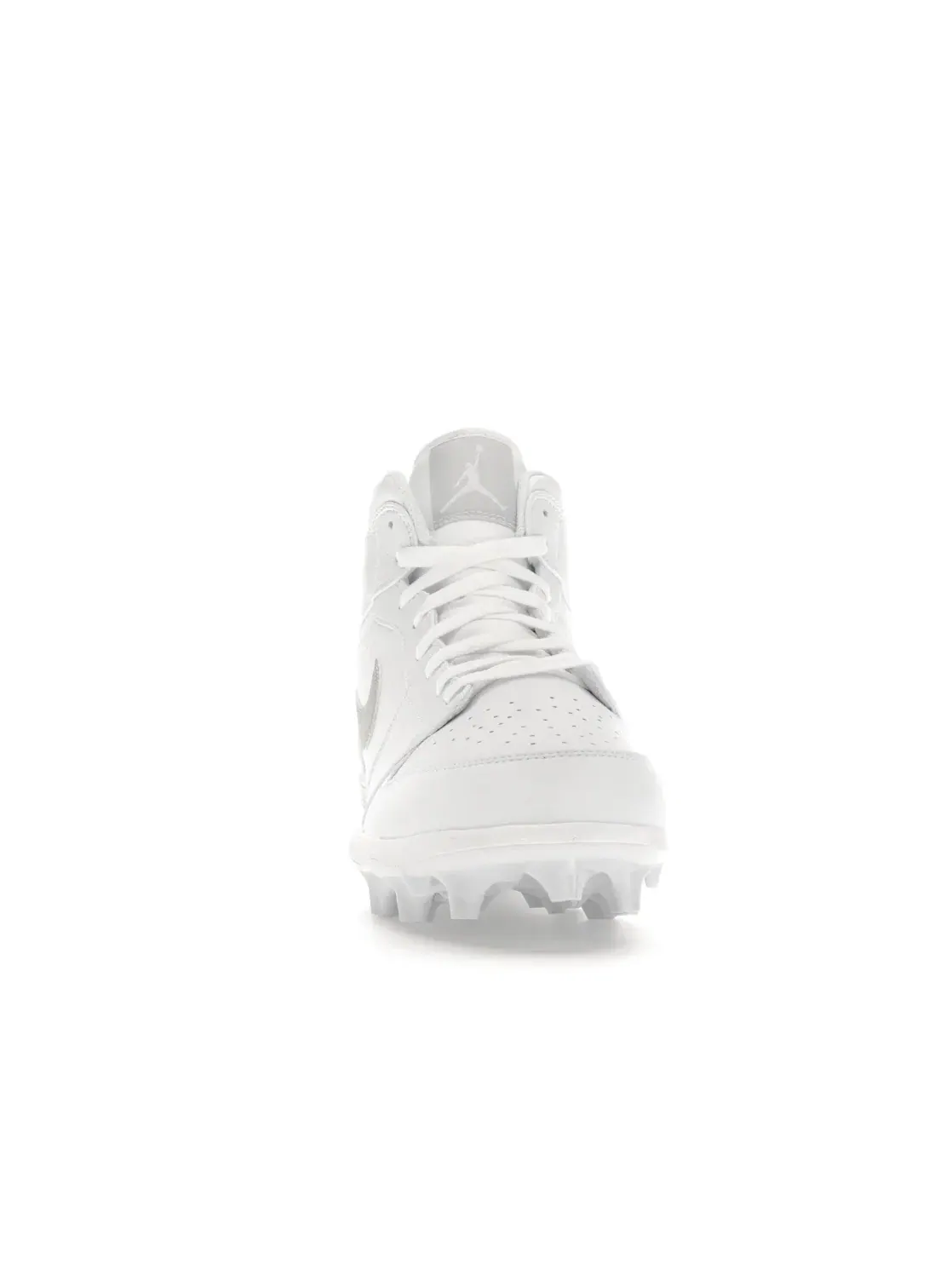 Мужские кроссовки с текстурированной кожей Jordan 1 Mid TD Cleat — изображение 2 из 4, белый/серый/белый