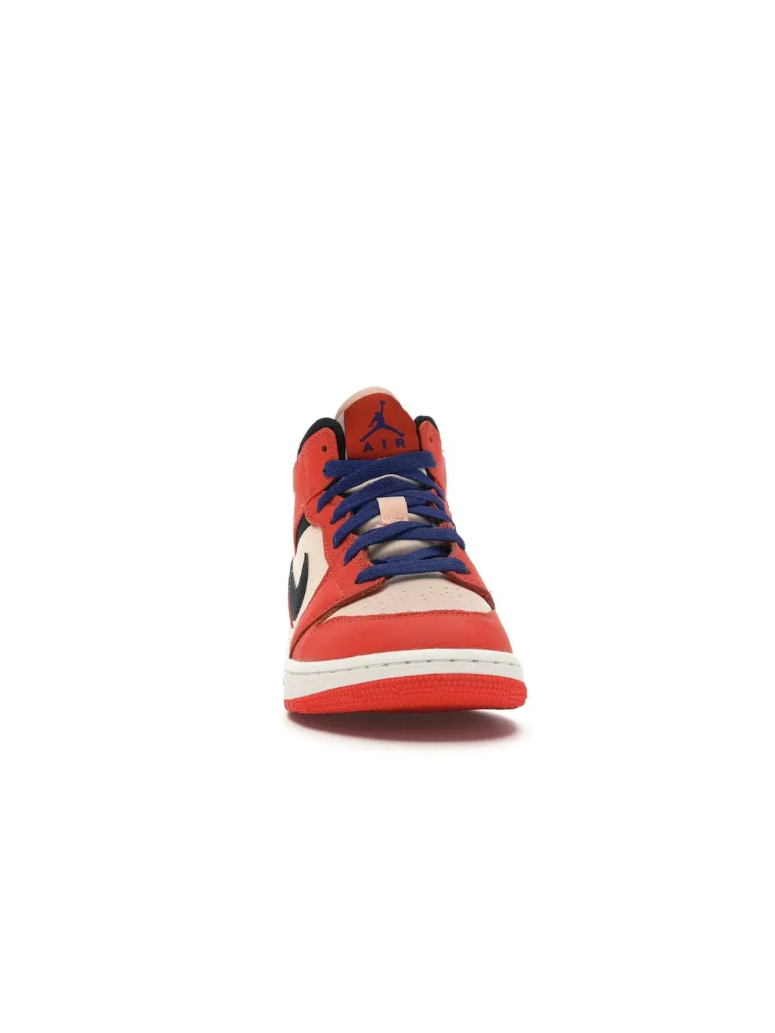 Детские кроссовки Lifestyle с длинной шнуровкой Jordan 1 Mid — изображение 2 из 4, оранжевый/черный