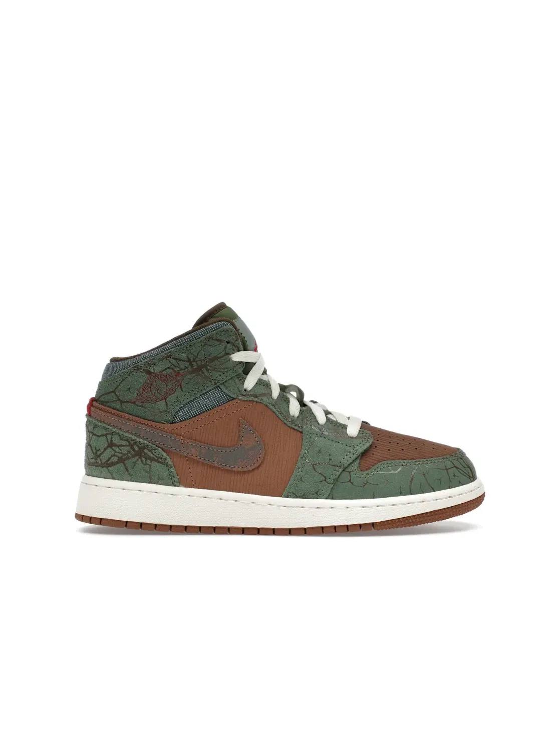 Детские кроссовки Lifestyle с принтом Jordan 1 Mid Treeline Jordan — изображение 1 из 4