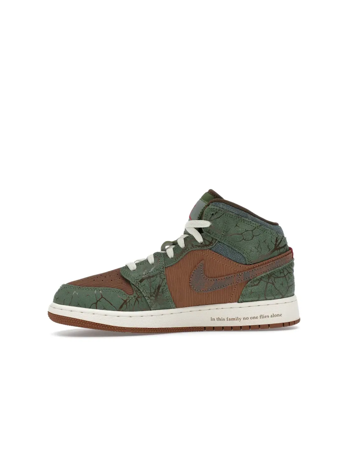 Детские кроссовки Lifestyle с принтом Jordan 1 Mid Treeline Jordan — изображение 3 из 4