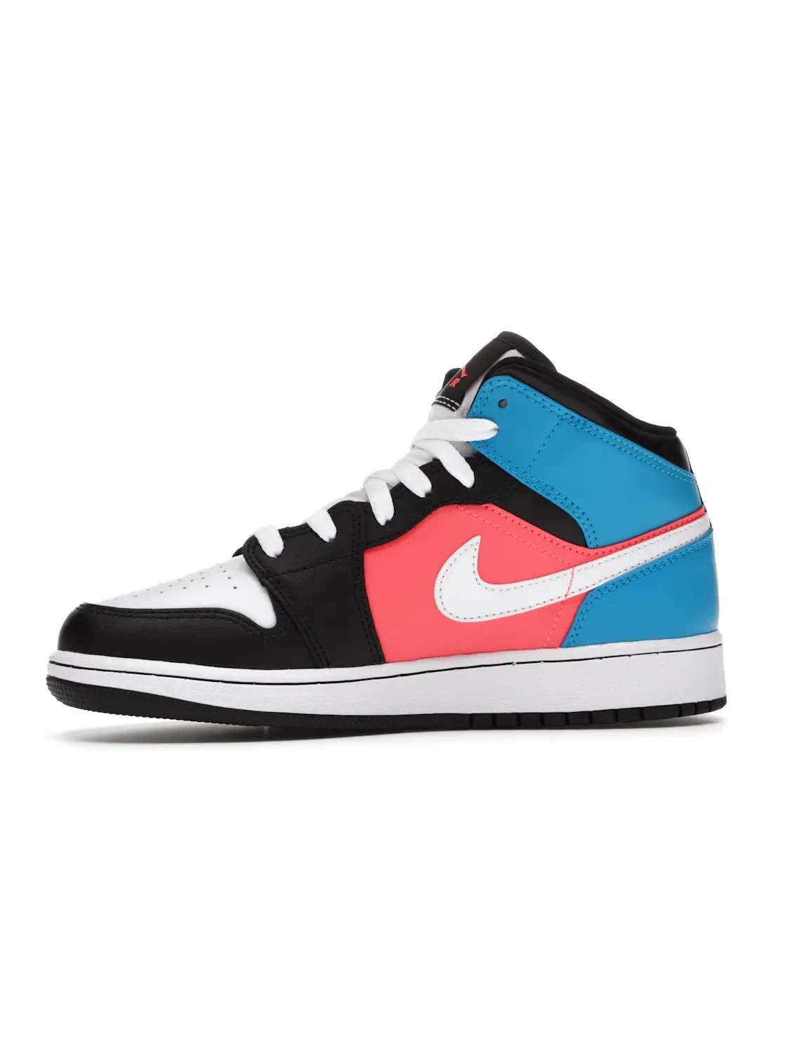 Детские кроссовки с принтом Jordan 1 Mid Tri Color Ribbons Jordan — изображение 3 из 4, черный/синий--белый