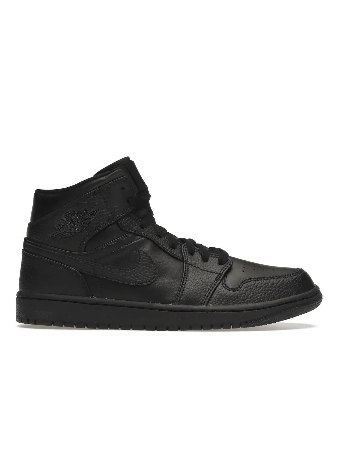 Мужские кроссовки кожаные Jordan 1 Mid — изображение 1 из 4, черный/черный/черный