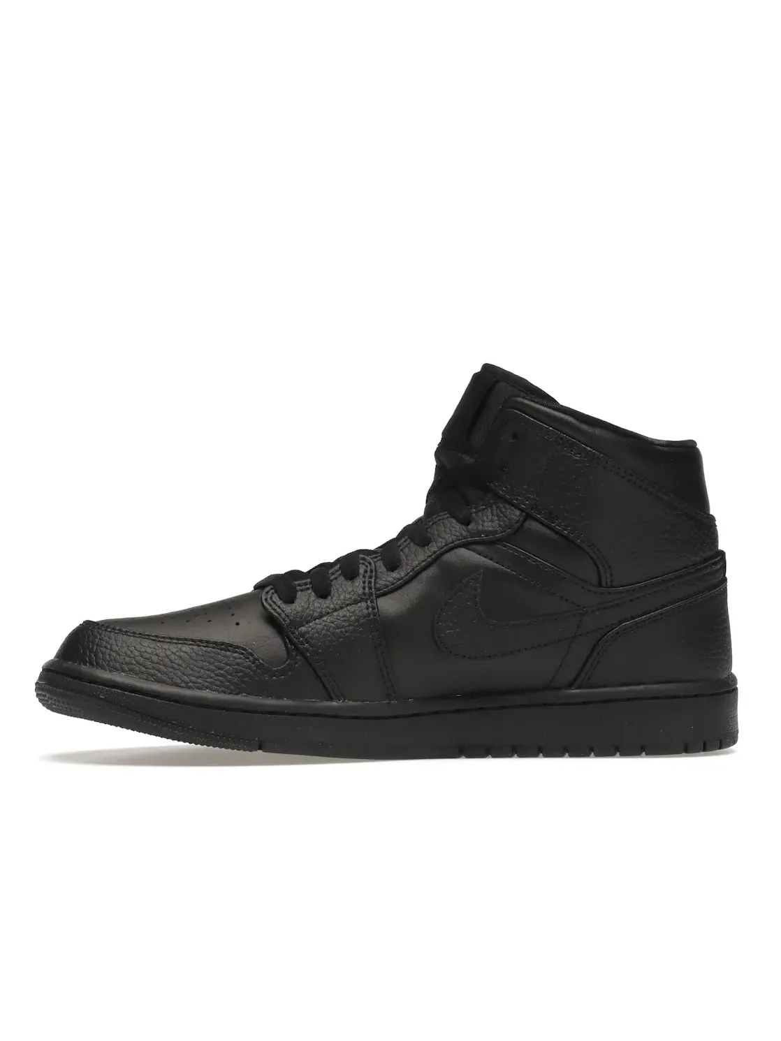 Мужские кроссовки кожаные Jordan 1 Mid — изображение 3 из 4, черный/черный/черный