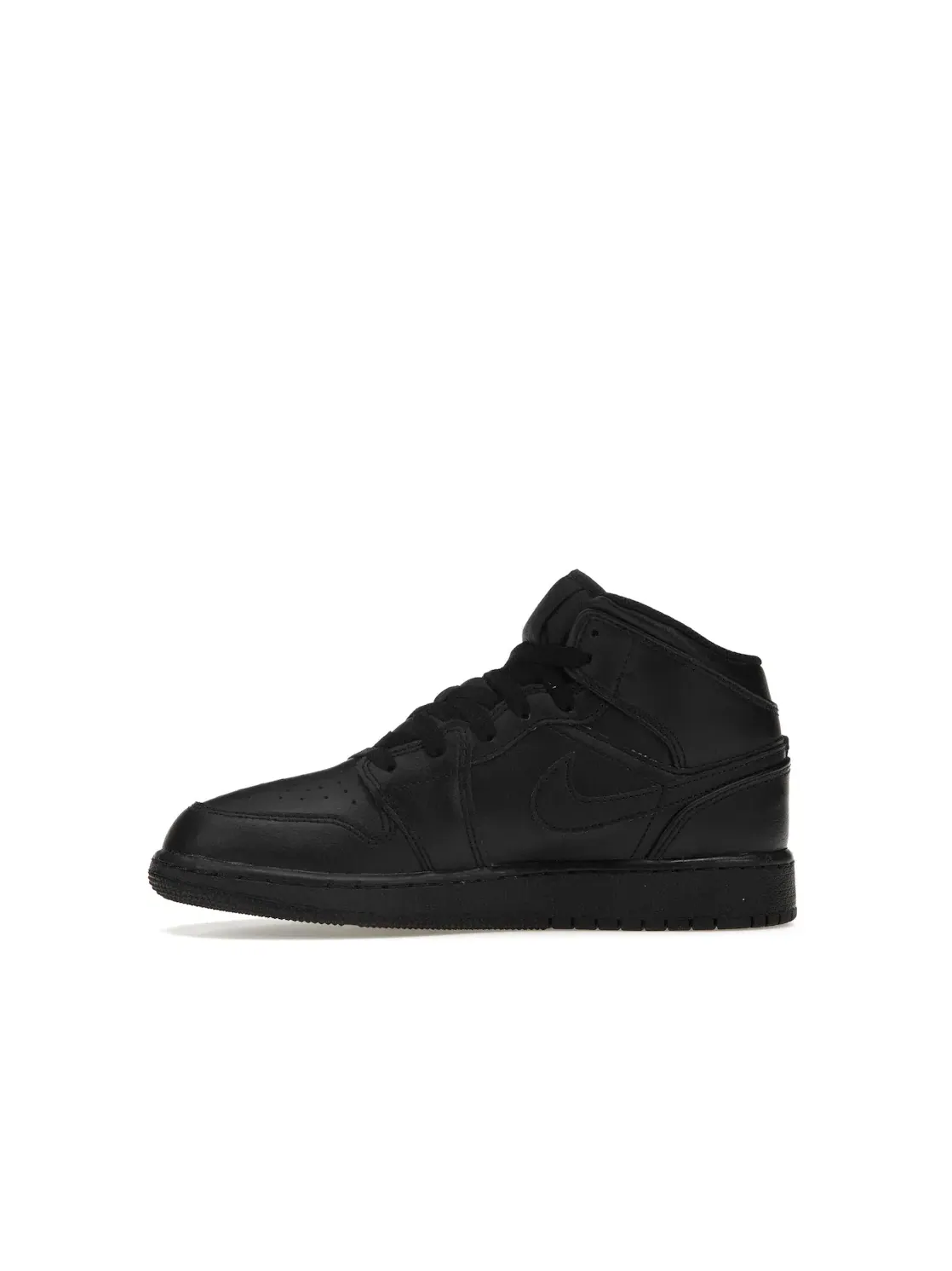 Детские кроссовки для мальчиков кожаные Jordan 1 Mid — изображение 3 из 4, черный/черный/черный