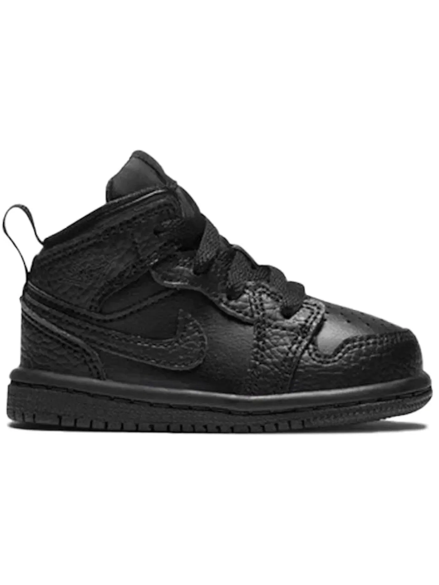 Детские кроссовки Lifestyle с принтом Jordan 1 Mid Jordan — изображение 1 из 1, черный/черный/черный