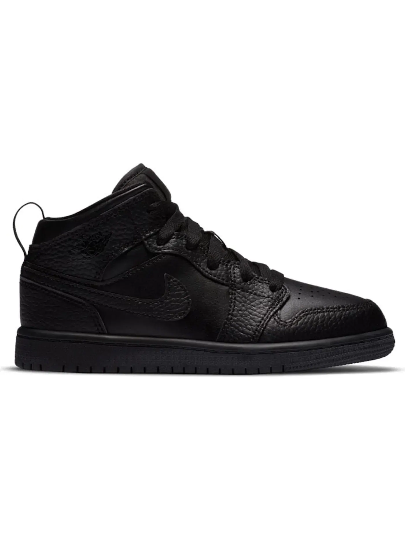 Детские кроссовки с длинным язычком Jordan 1 Mid Jordan — изображение 1 из 1, черный/черный/черный