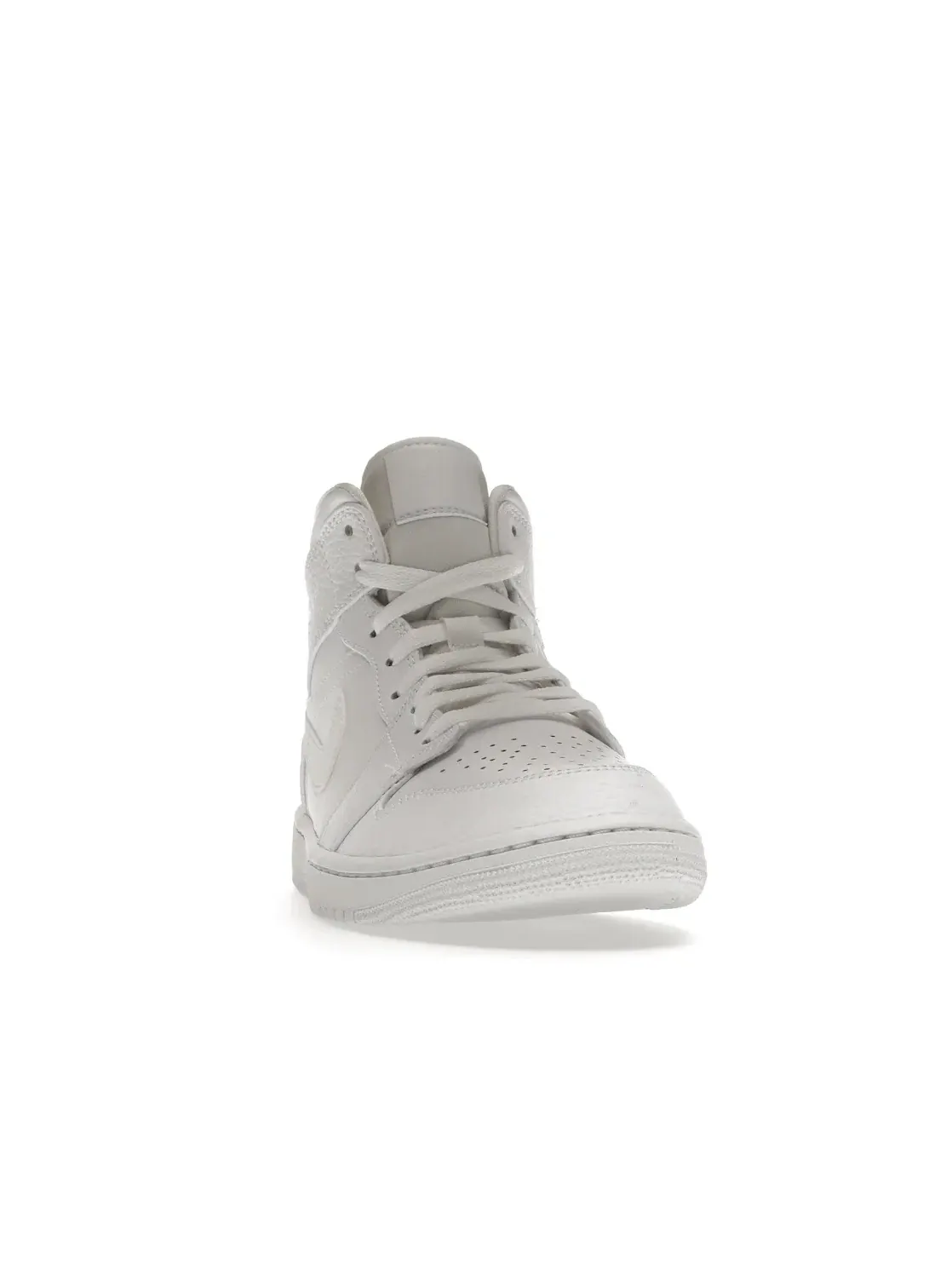 Мужские кроссовки с белым кожаным верхом Jordan 1 Mid Jordan — изображение 2 из 4, белый/белый-белый