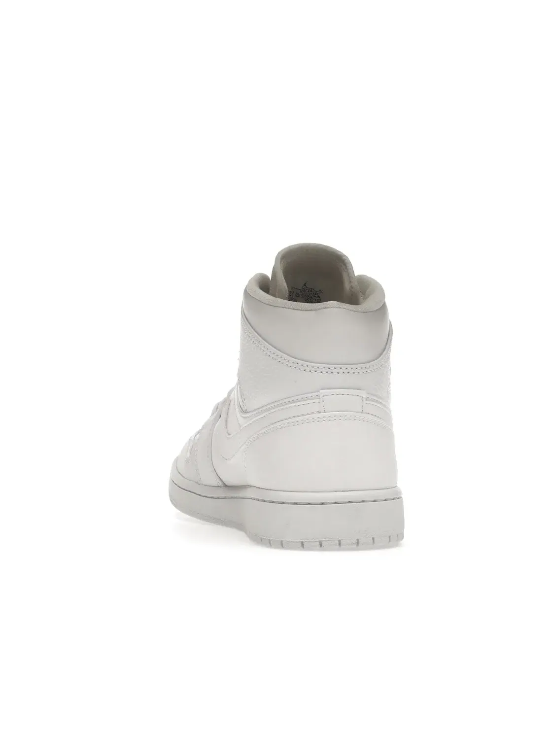 Мужские кроссовки с белым кожаным верхом Jordan 1 Mid Jordan — изображение 4 из 4, белый/белый-белый