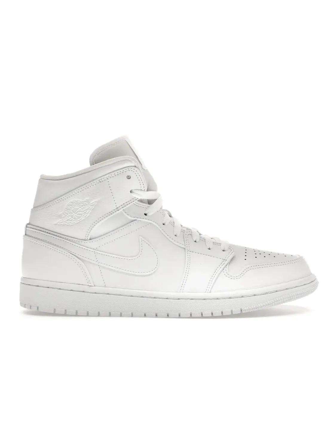Мужской кед Air Jordan 1 Mid Triple White Jordan — изображение 1 из 4, белый/белый-белый
