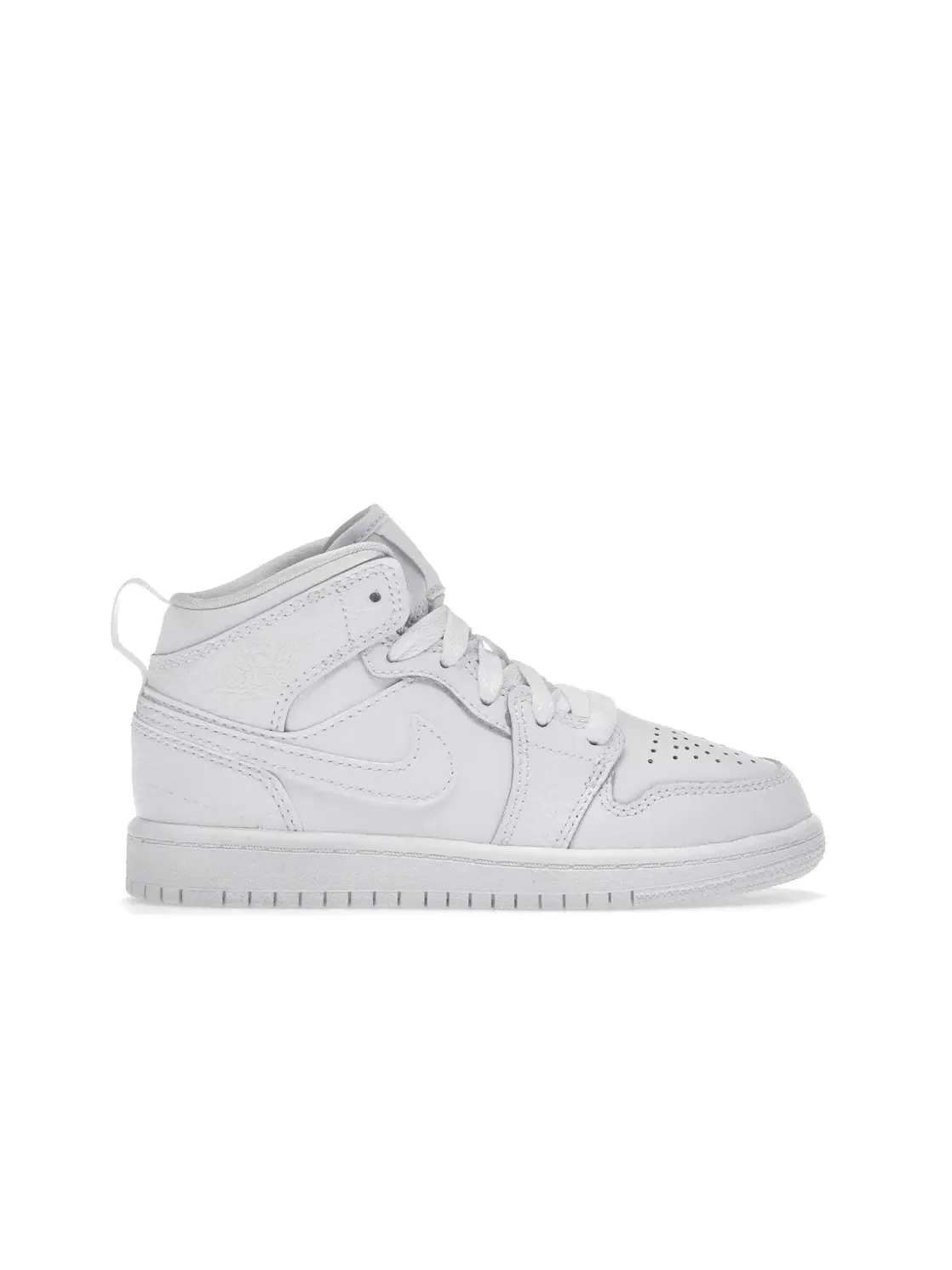 Детские кроссовки для мальчиков белые Jordan 1 Mid Jordan — изображение 1 из 4, белый белый белый