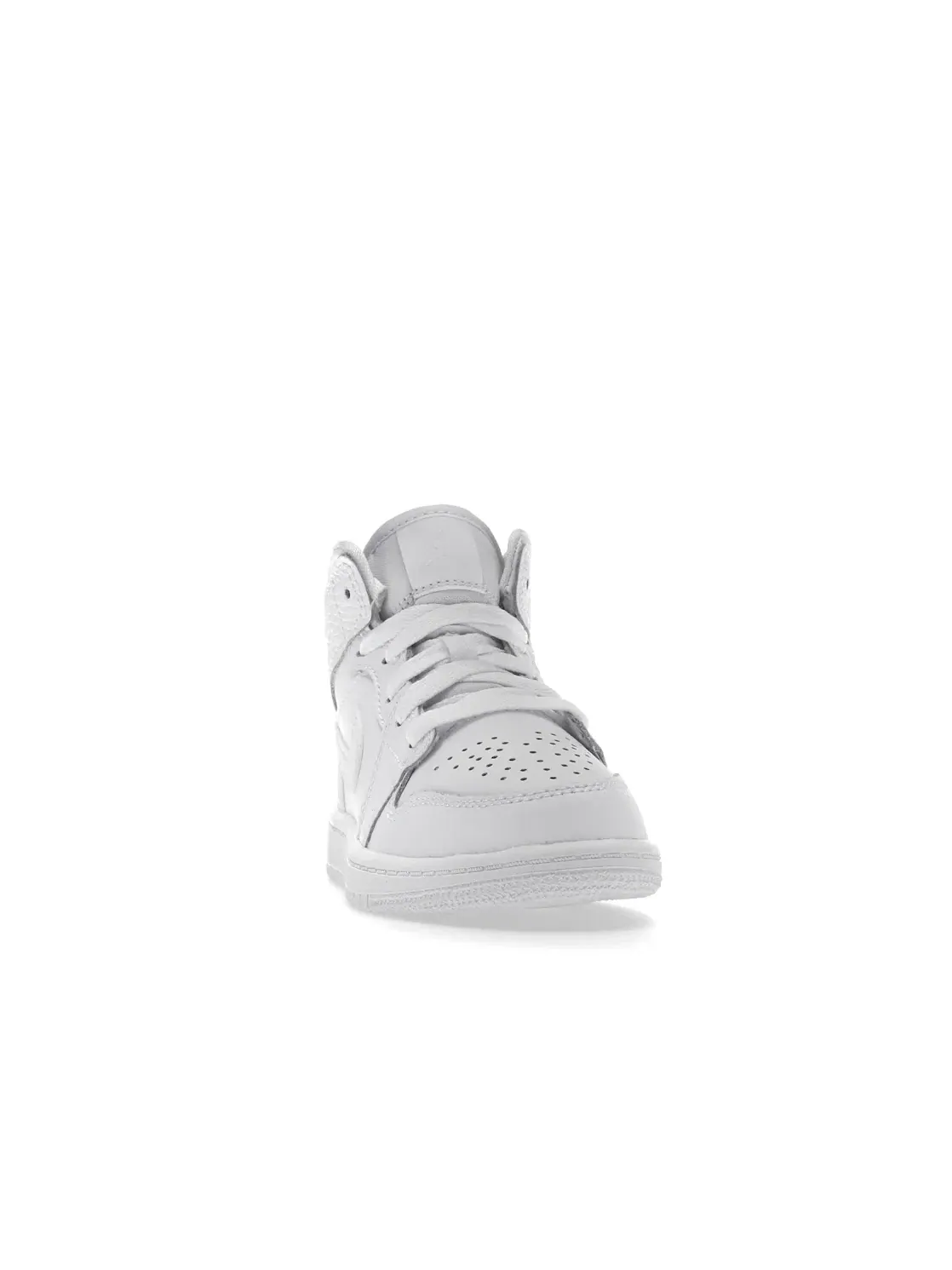 Детские кроссовки для мальчиков белые Jordan 1 Mid Jordan — изображение 2 из 4, белый белый белый