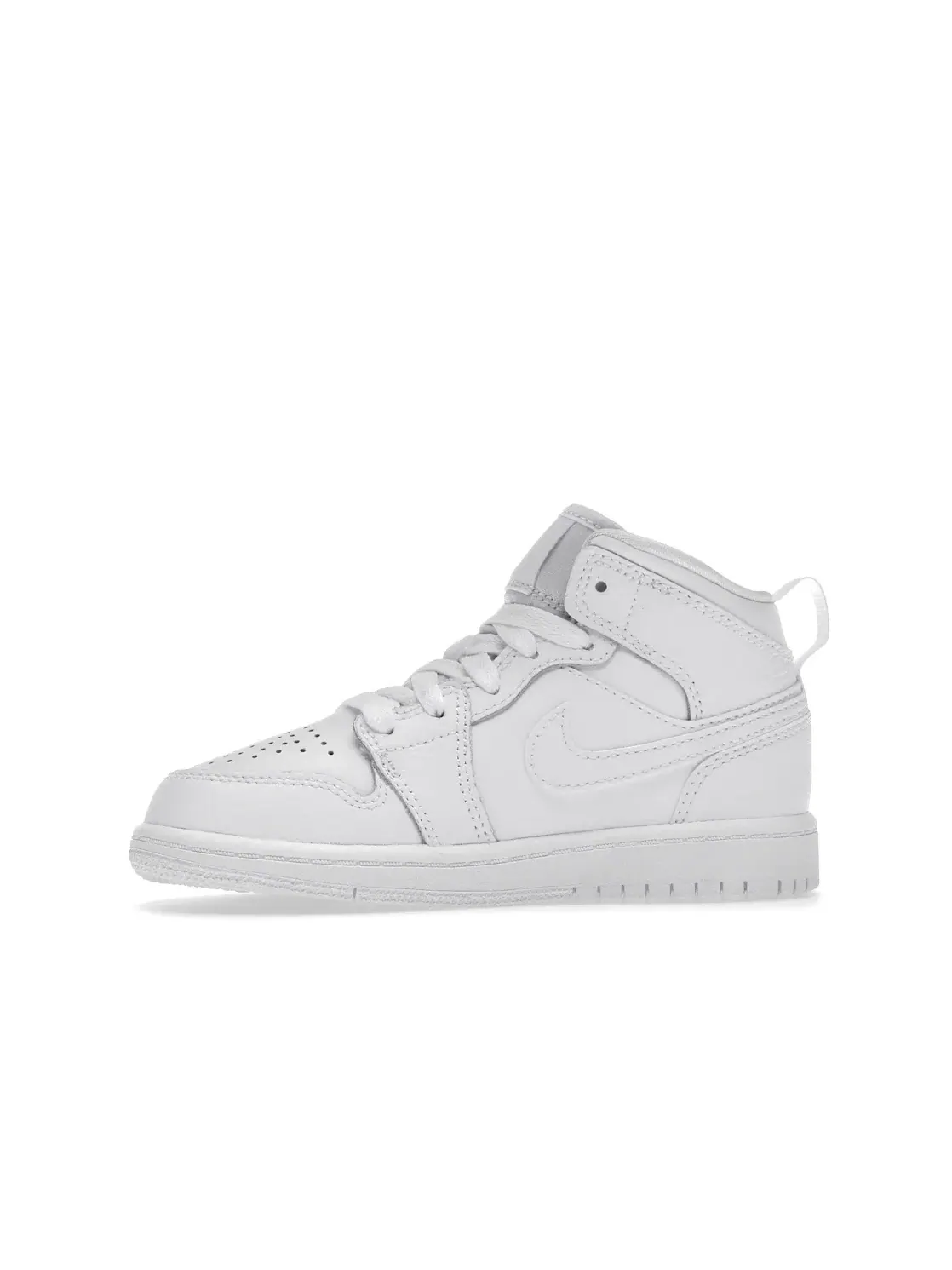 Детские кроссовки для мальчиков белые Jordan 1 Mid Jordan — изображение 3 из 4, белый белый белый