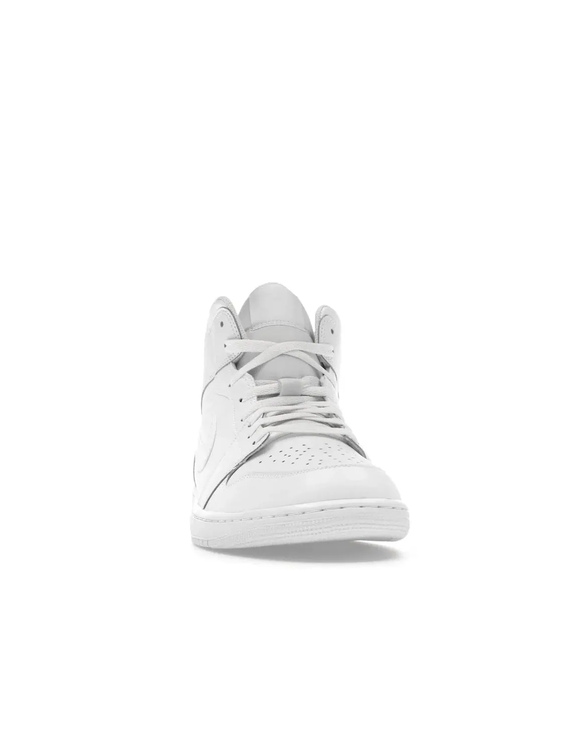 Мужские кроссовки с белой кожаной отделкой Jordan 1 Mid Jordan — изображение 2 из 4, белый/белый/белый