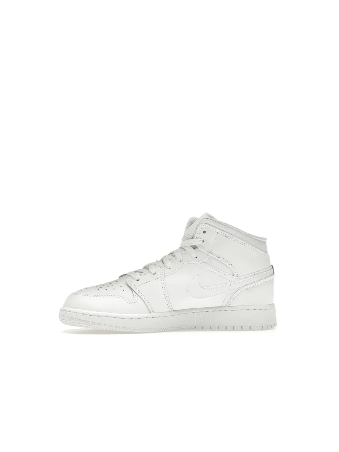 Детские кроссовки кожаные модель Jordan 1 Mid Jordan — изображение 3 из 4, белый белый белый