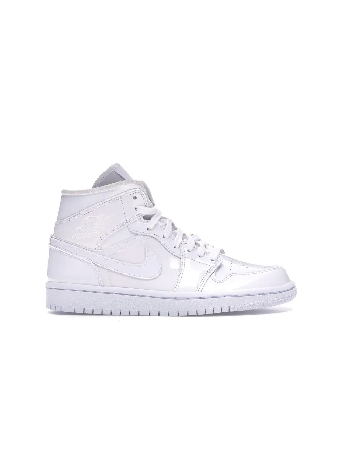 Женские кроссовки кожаные Jordan 1 Mid Jordan — изображение 1 из 4, белый/белый-белый