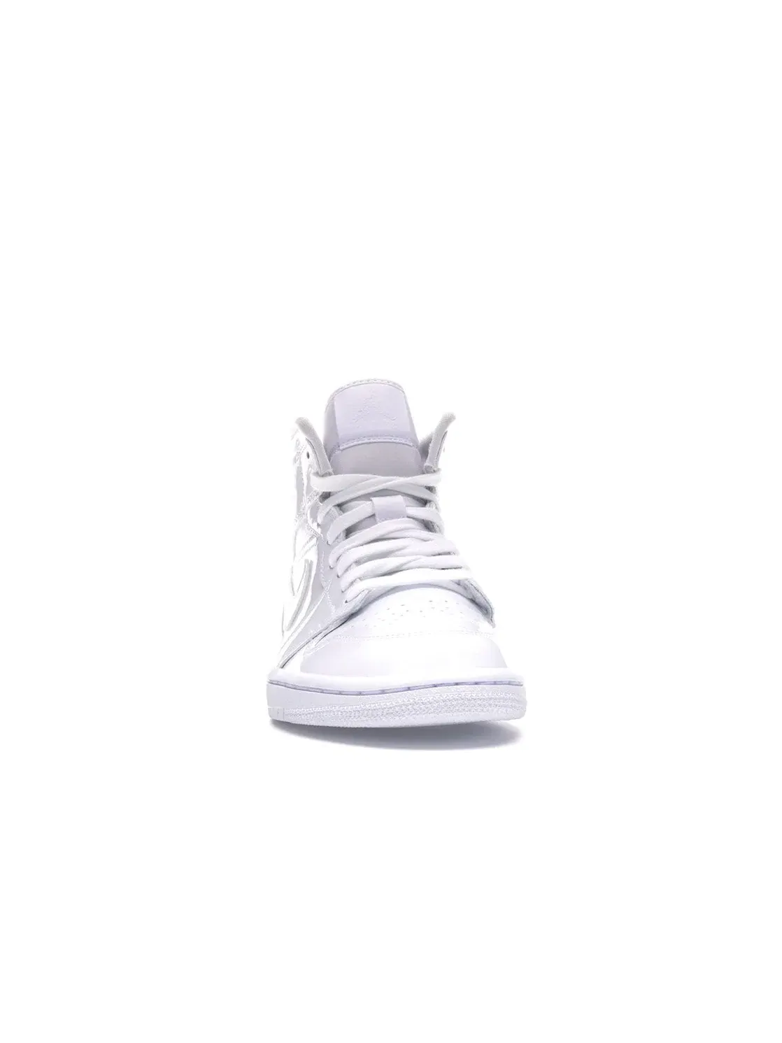 Женские кроссовки кожаные Jordan 1 Mid Jordan — изображение 2 из 4, белый/белый-белый