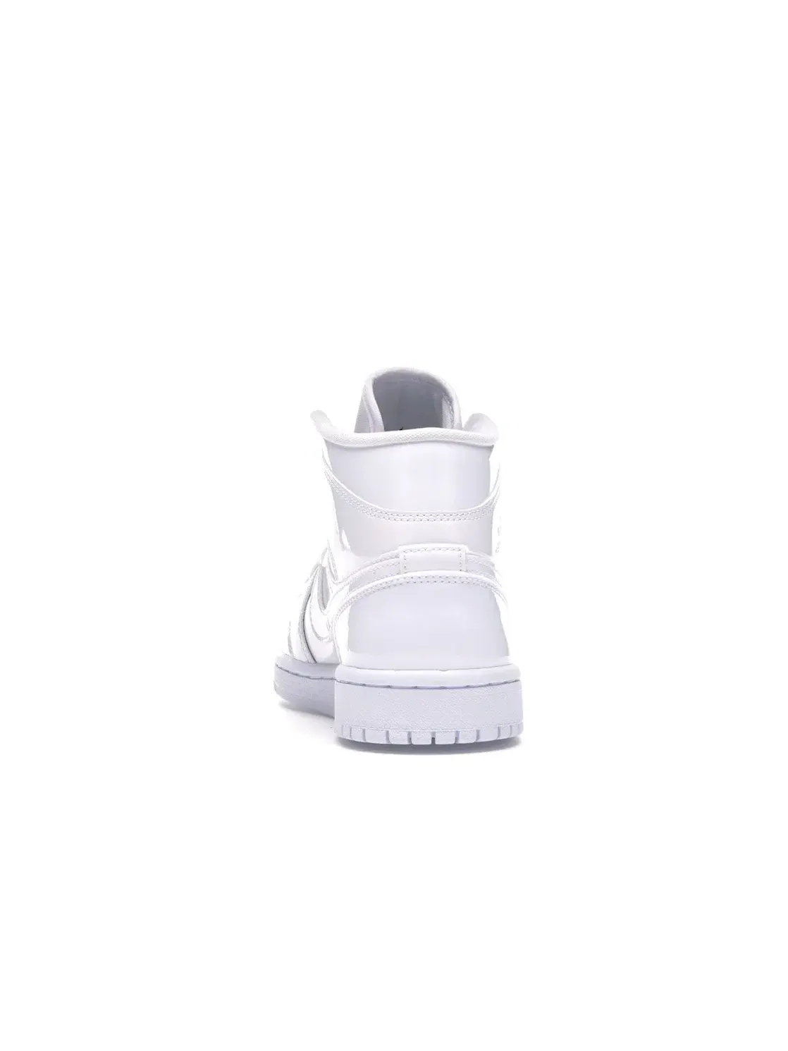 Женские кроссовки кожаные Jordan 1 Mid Jordan — изображение 4 из 4, белый/белый-белый