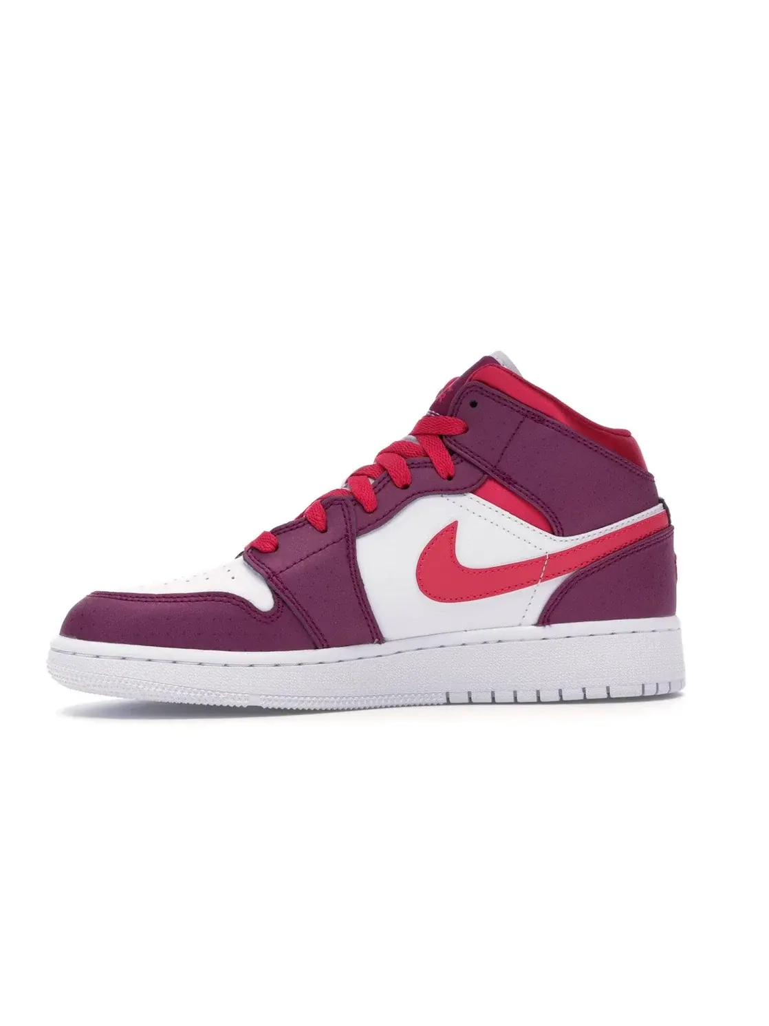 Детские кроссовки с цветным дизайном Jordan 1 Mid — изображение 3 из 4, розовый-белый