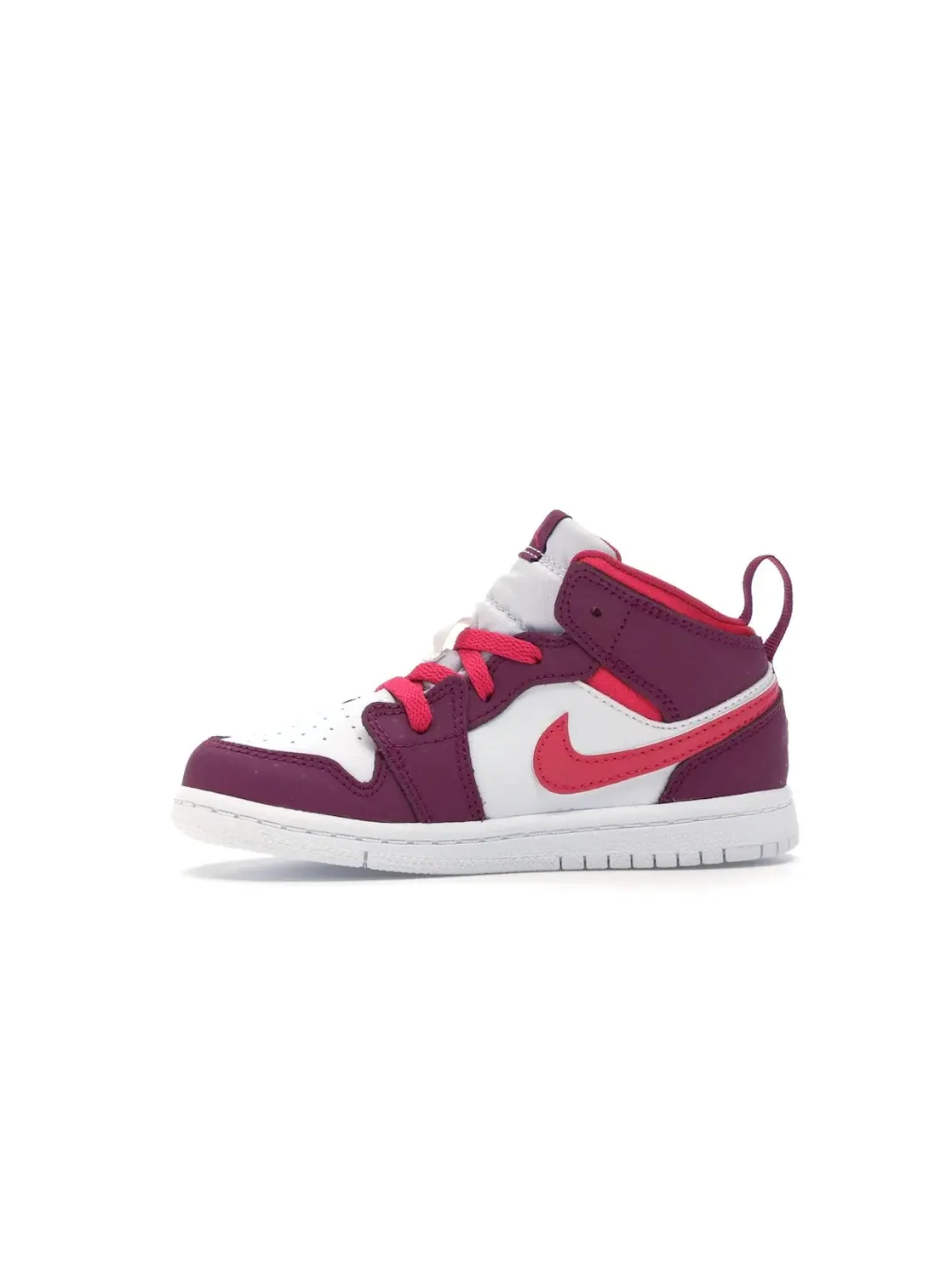 Детские кроссовки Lifestyle Jordan 1 Mid Jordan — изображение 3 из 4, розовый-белый