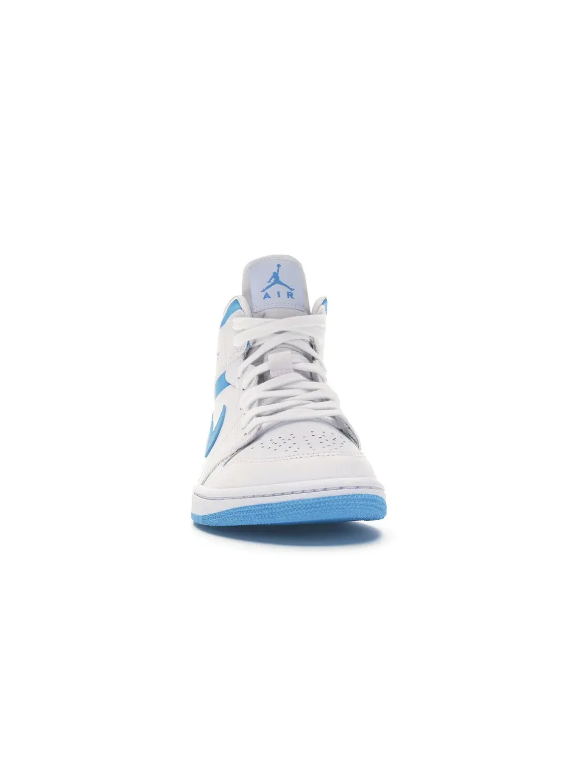 Женские кроссовки с перфорированным носком Jordan 1 Mid Jordan — изображение 2 из 4, белый/темный синий-белый