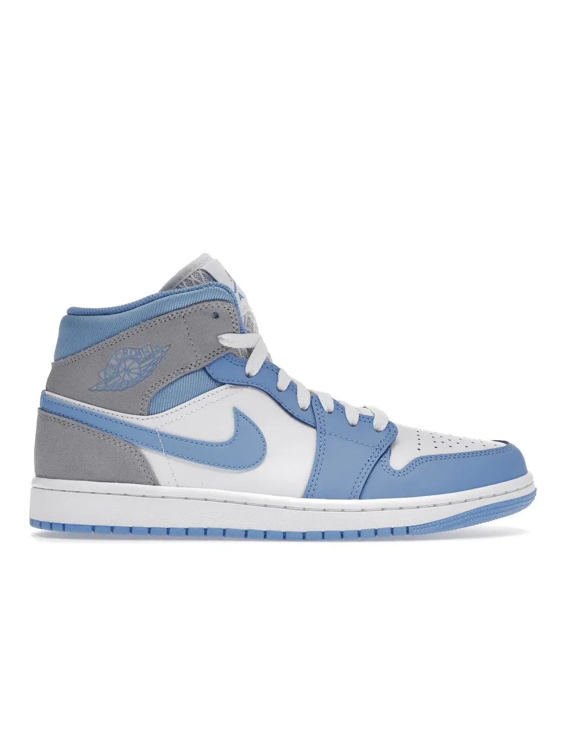 Мужские кроссовки с принтом Jordan 1 Mid Jordan — изображение 1 из 4, синий/серый