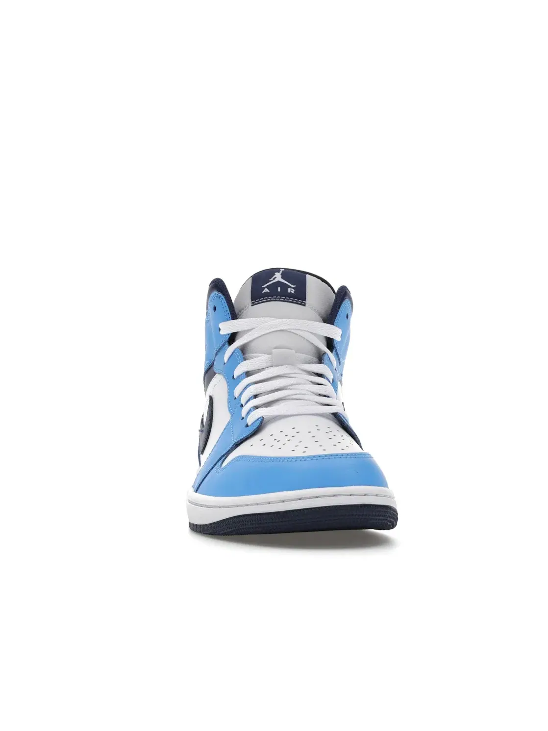 Мужские кроссовки с кожаным верхом Jordan 1 Mid — изображение 2 из 4, синий/белый//темно-синий