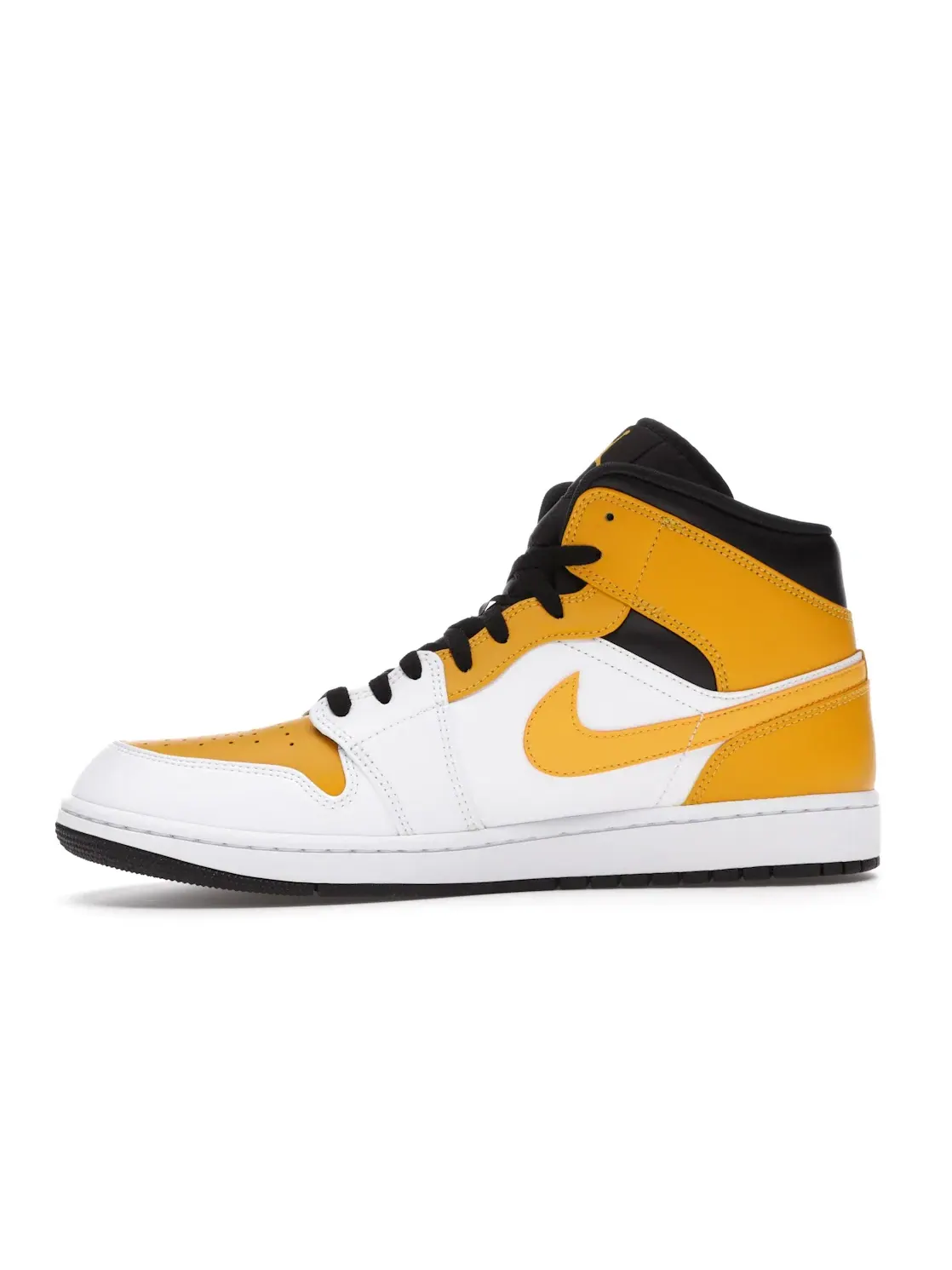 Мужские кроссовки с цветной вставкой Jordan 1 Mid — изображение 3 из 4, белый/золотистый-черный