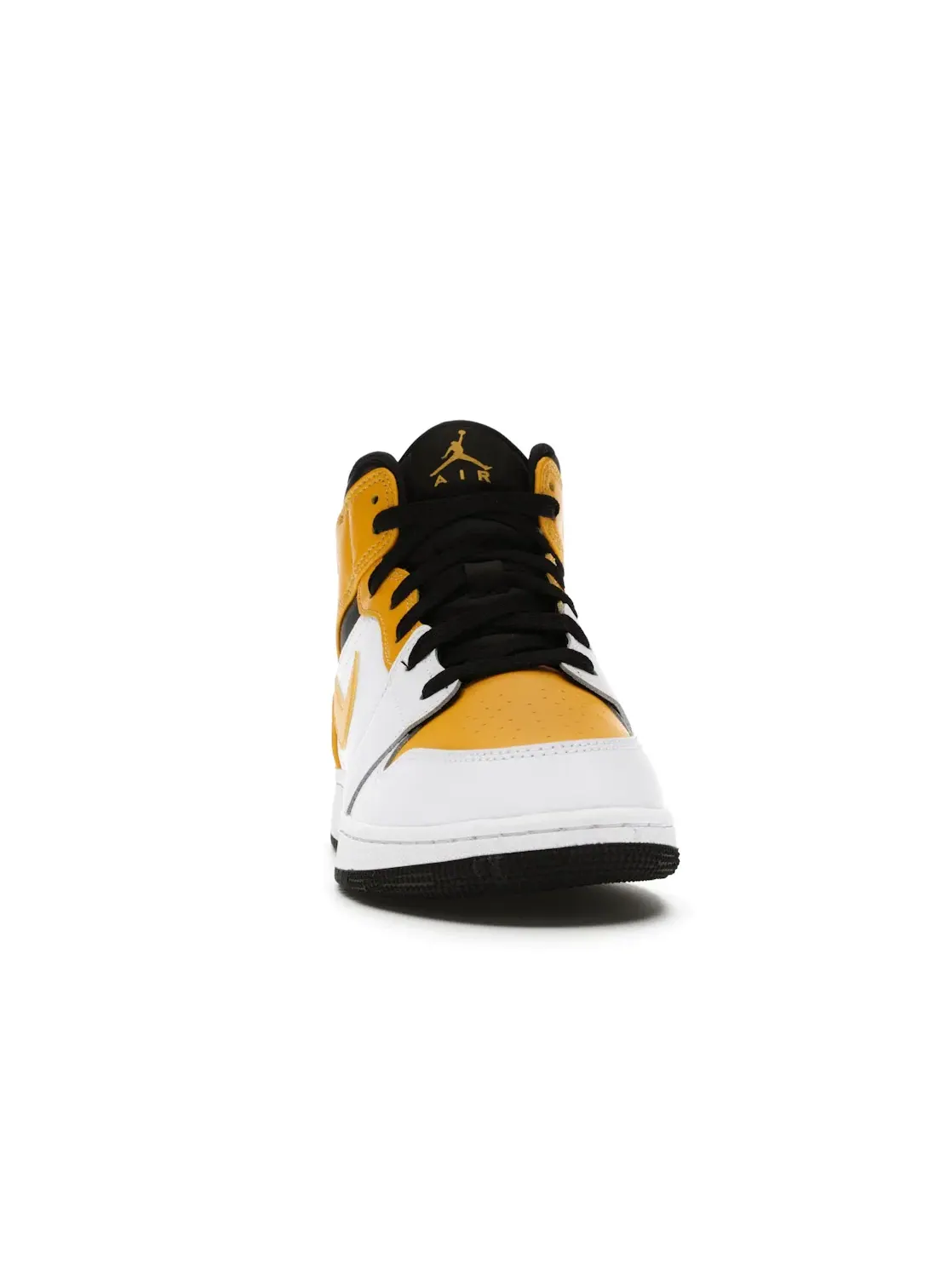 Детские кроссовки с длинным шнурком Jordan 1 Mid Jordan — изображение 2 из 4, белый/золотистый-черный