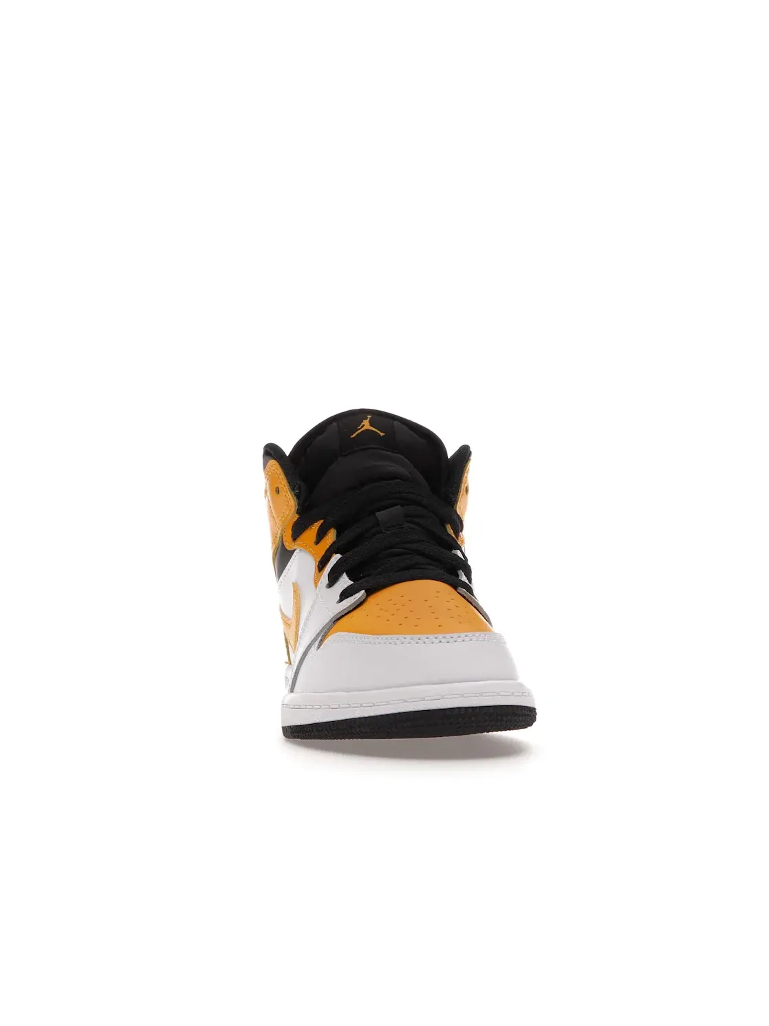 Детские кроссовки с кожаным верхом Jordan 1 Mid — изображение 2 из 4, белый/золотистый-черный