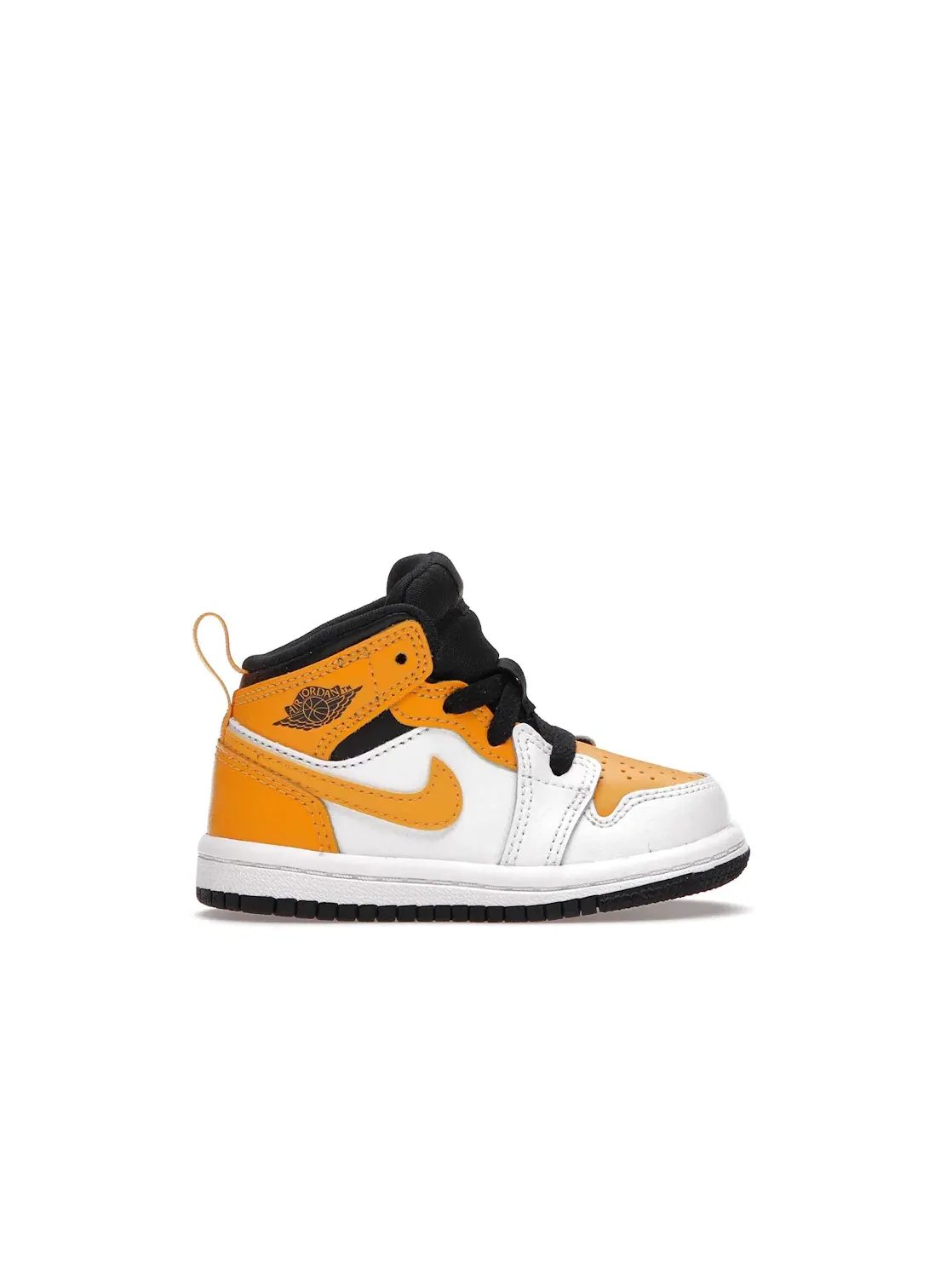 Детские кроссовки с высоким берцем Jordan 1 Mid University Gold — изображение 1 из 4, белый/золотистый-черный