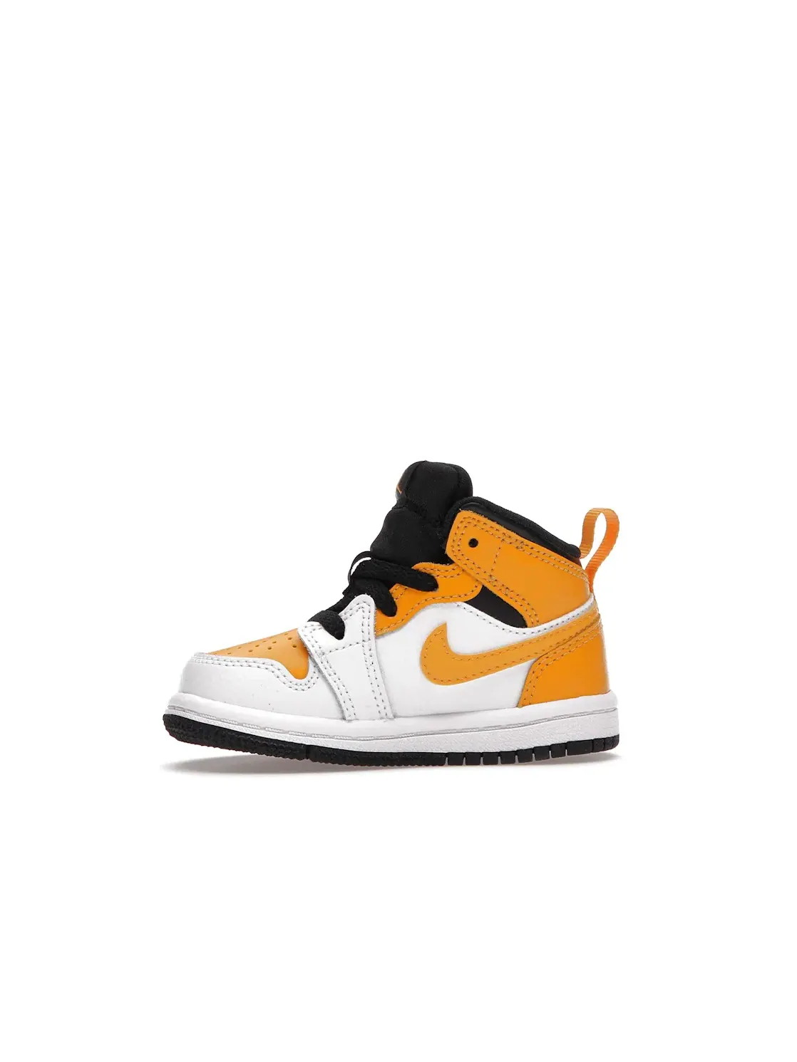 Детские кроссовки с высоким берцем Jordan 1 Mid University Gold — изображение 3 из 4, белый/золотистый-черный