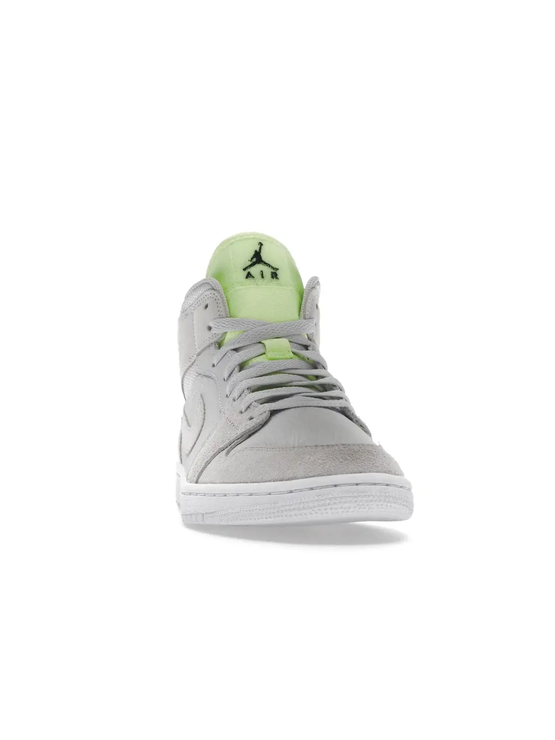 Женские кроссовки кожаные Jordan 1 Mid — изображение 2 из 4, серый/серый-зеленый