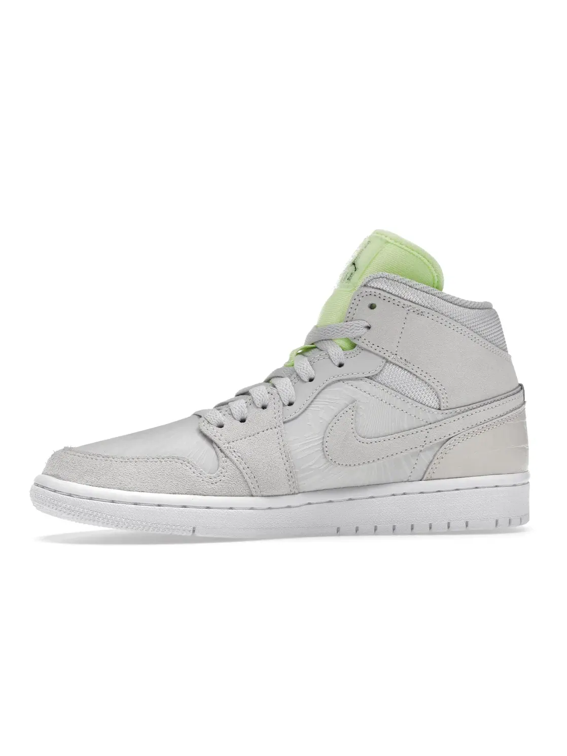 Женские кроссовки кожаные Jordan 1 Mid — изображение 3 из 4, серый/серый-зеленый