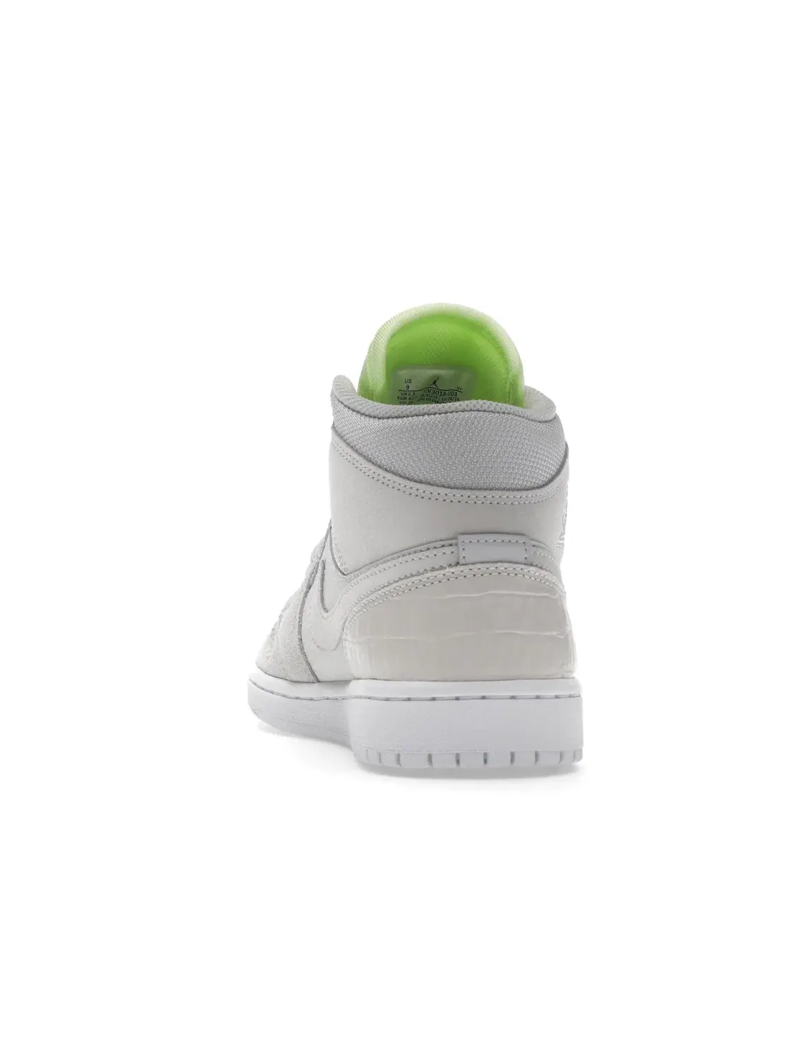 Женские кроссовки кожаные Jordan 1 Mid — изображение 4 из 4, серый/серый-зеленый