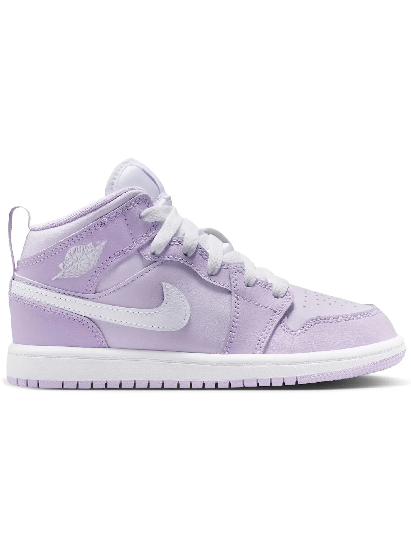 Детские кроссовки с высоким силуэтом Jordan 1 Mid Jordan — изображение 1 из 1, фиолетовый//белый