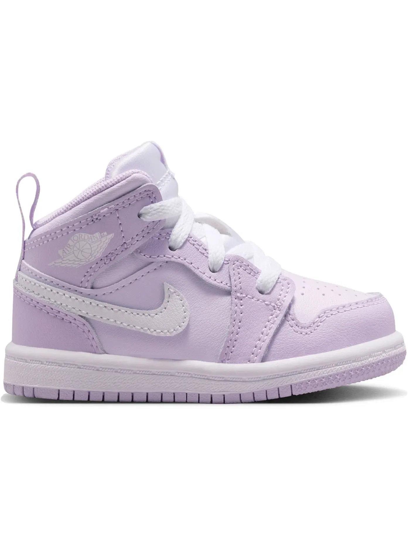 Детские кроссовки Lifestyle Jordan 1 Mid Jordan — изображение 1 из 1, фиолетовый//белый