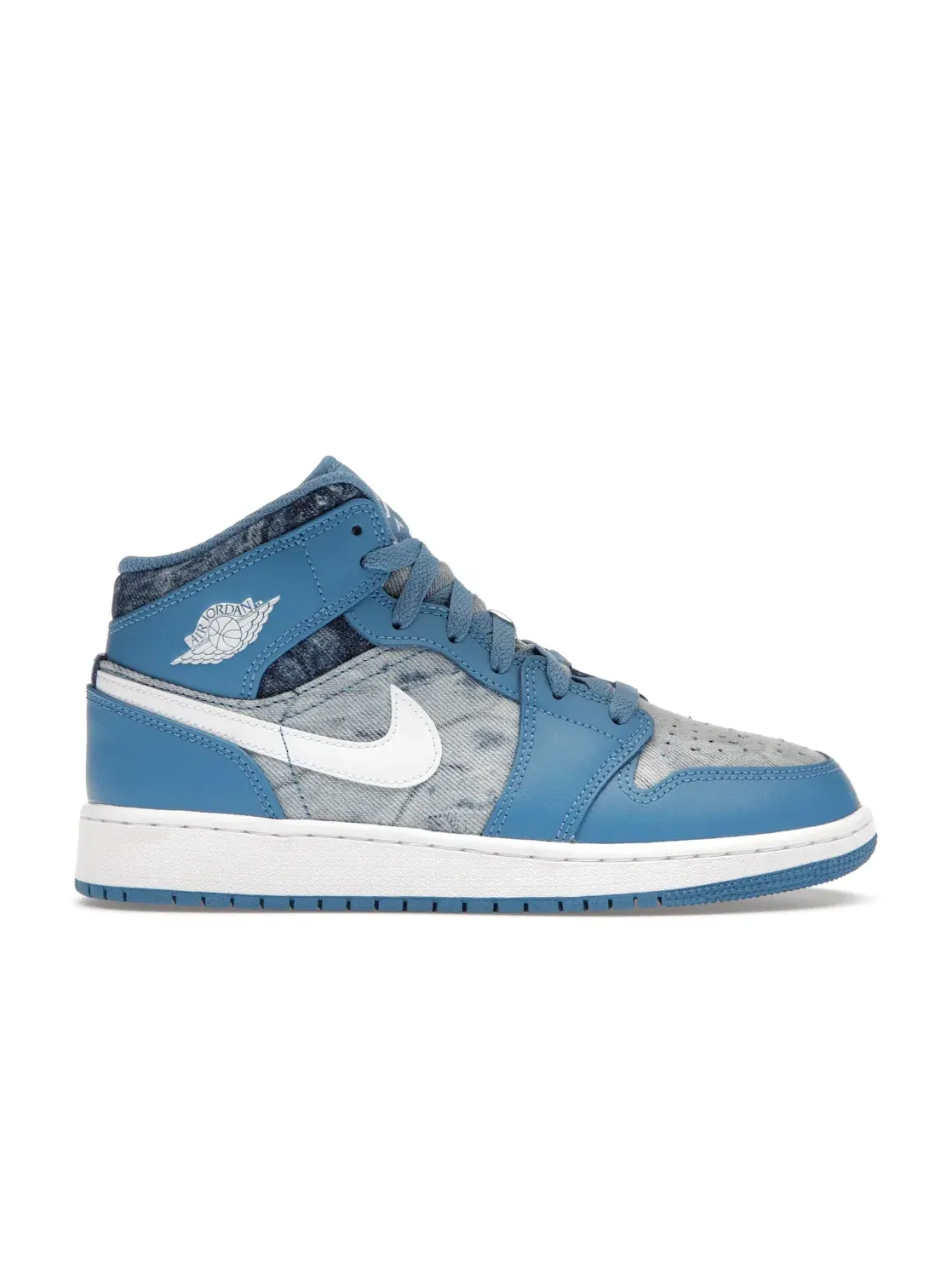 Детские кроссовки Lifestyle с принтом Jordan 1 Mid Washed Denim Jordan — изображение 1 из 4