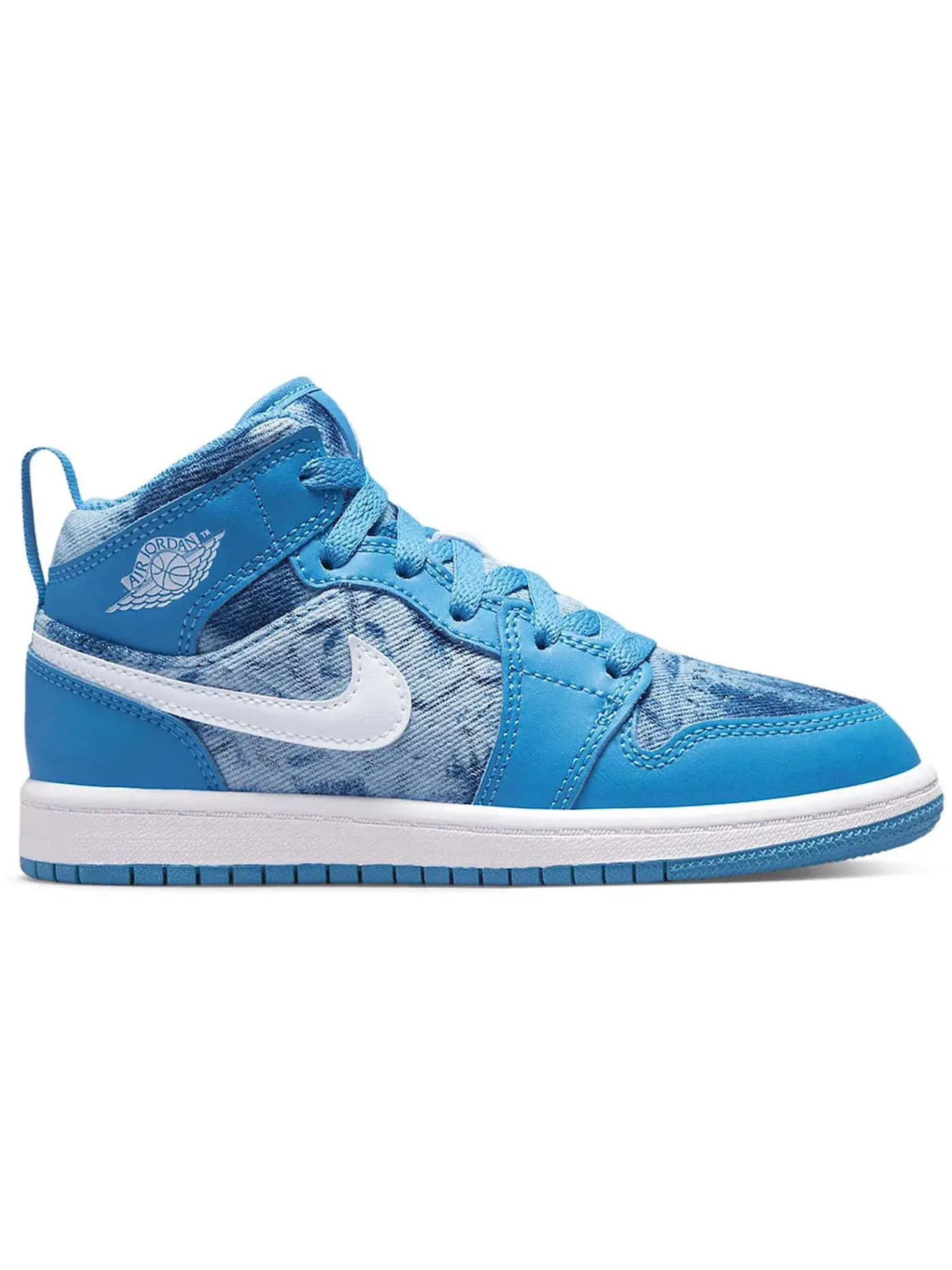 Детские кроссовки Lifestyle с джинсовым верхом Jordan 1 Mid Jordan — изображение 1 из 1