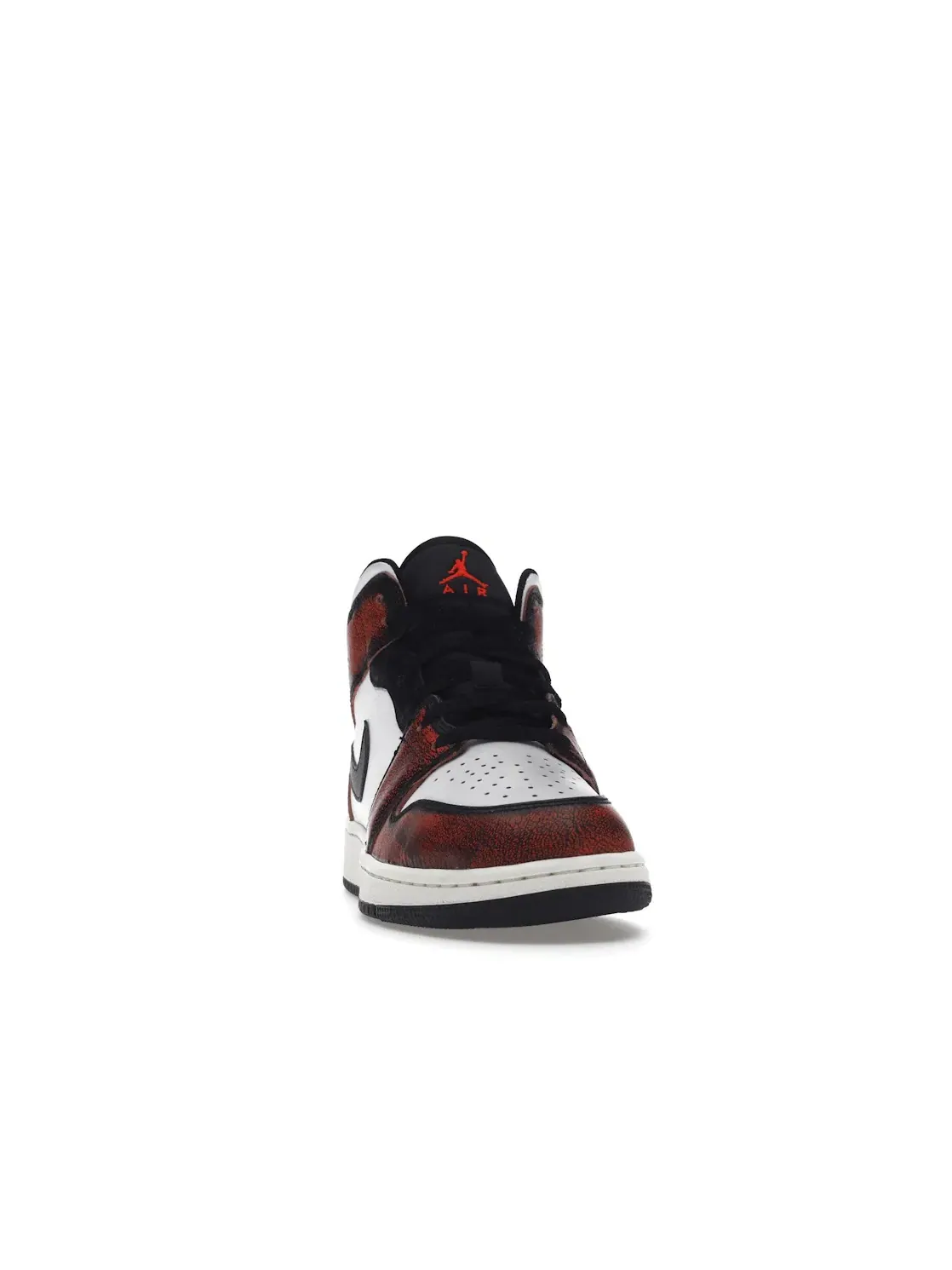 Детские кроссовки с кожаным верхом Jordan 1 Mid — изображение 2 из 4, черный/белый