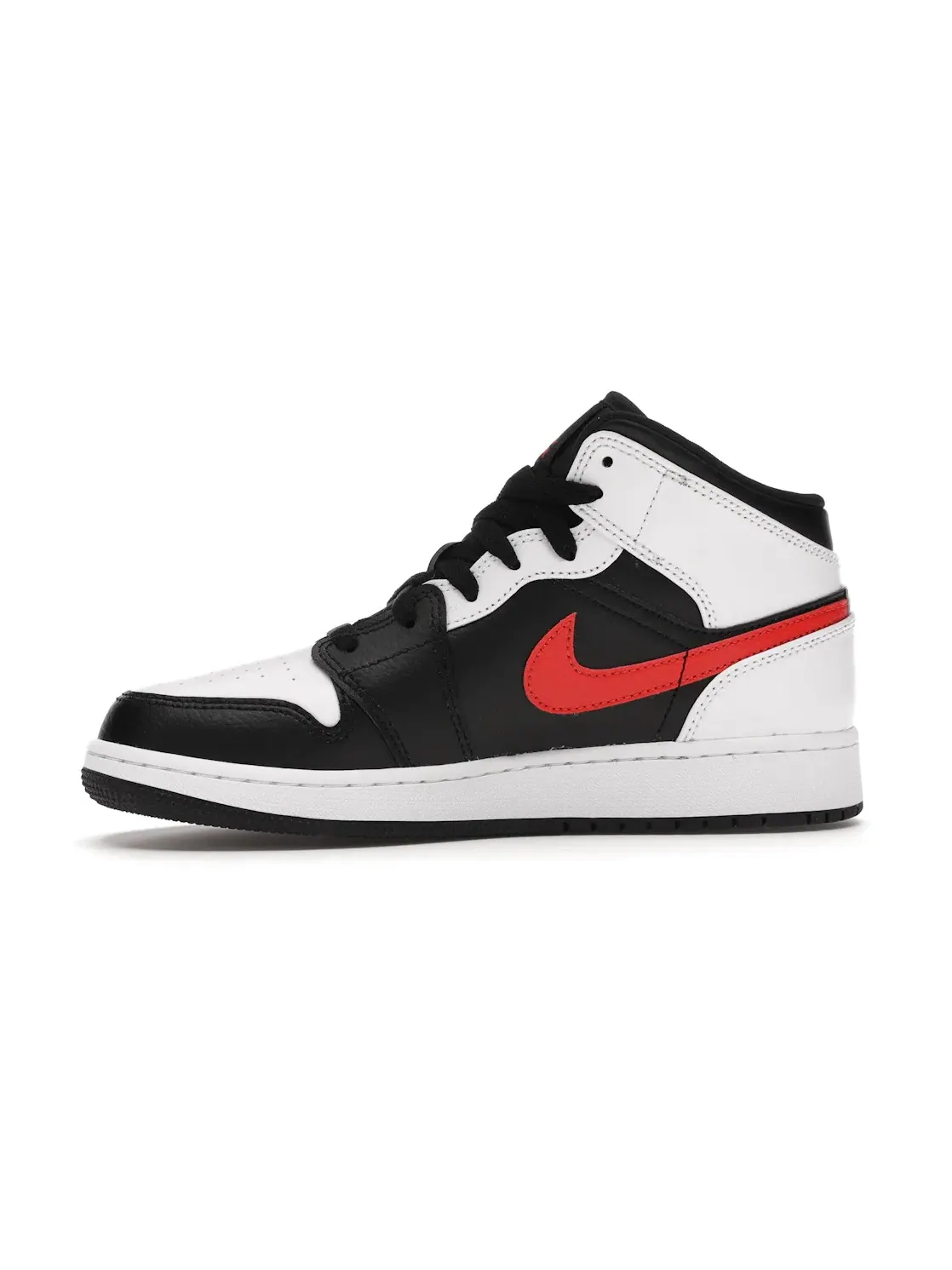 Детские кроссовки Lifestyle с кожаным верхом Jordan 1 Mid Jordan — изображение 3 из 4, черный/красный-белый