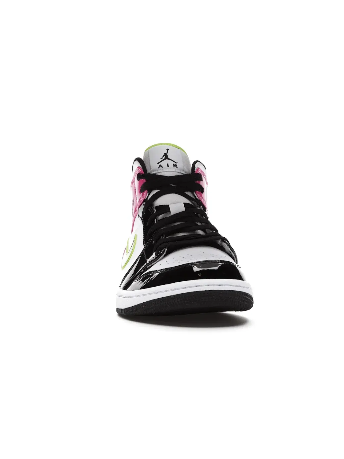Мужские кроссовки с кожаным верхом Jordan 1 Mid — изображение 2 из 4, белый/черный--розовый