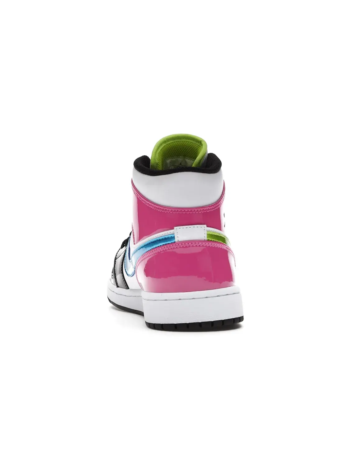 Мужские кроссовки с кожаным верхом Jordan 1 Mid — изображение 4 из 4, белый/черный--розовый