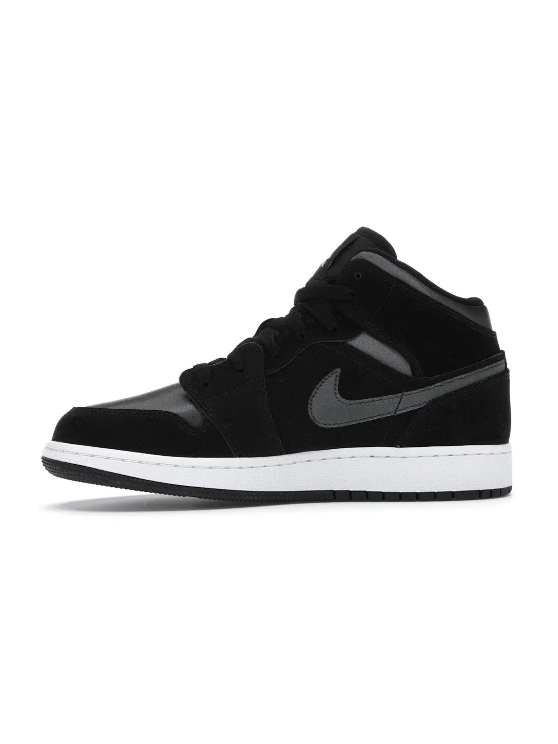 Детские кроссовки Lifestyle с брендовой расцветкой Jordan 1 Mid — изображение 3 из 4, черный/серый