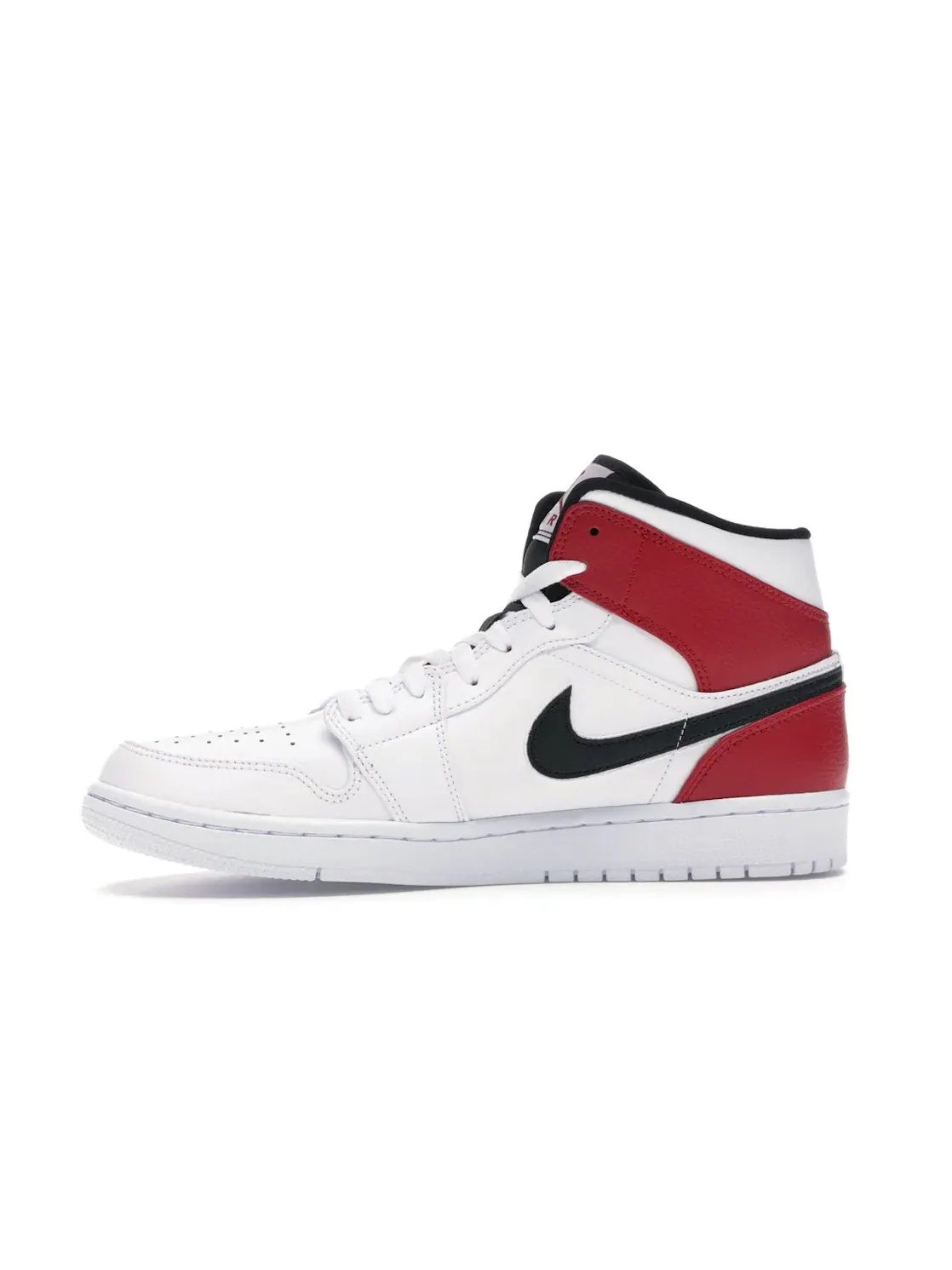 Мужские кроссовки с кожаным верхом Jordan 1 Mid Jordan — изображение 3 из 4, белый/черный-красный