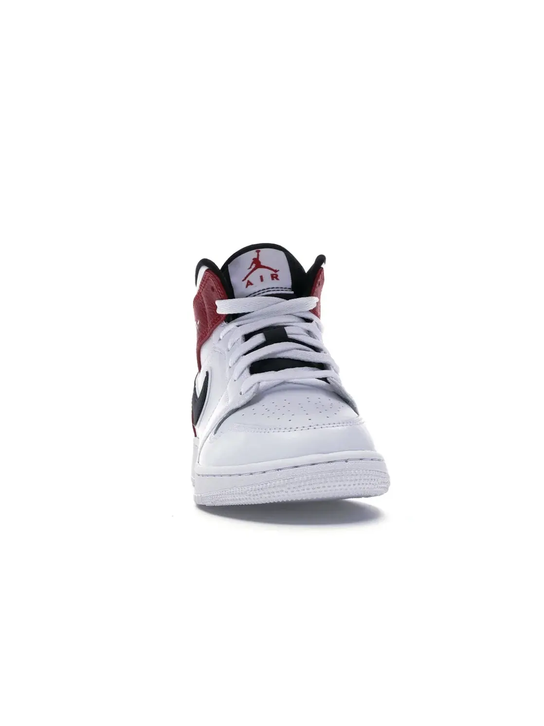 Детские кроссовки с высоким верхом Jordan 1 Mid — изображение 2 из 4, белый/черный-красный